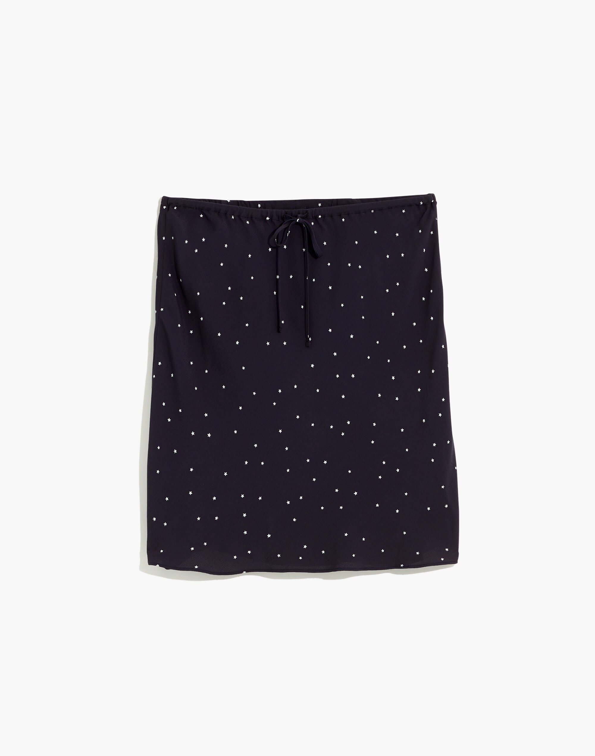 Drawstring Mini Slip Skirt in Night Stars