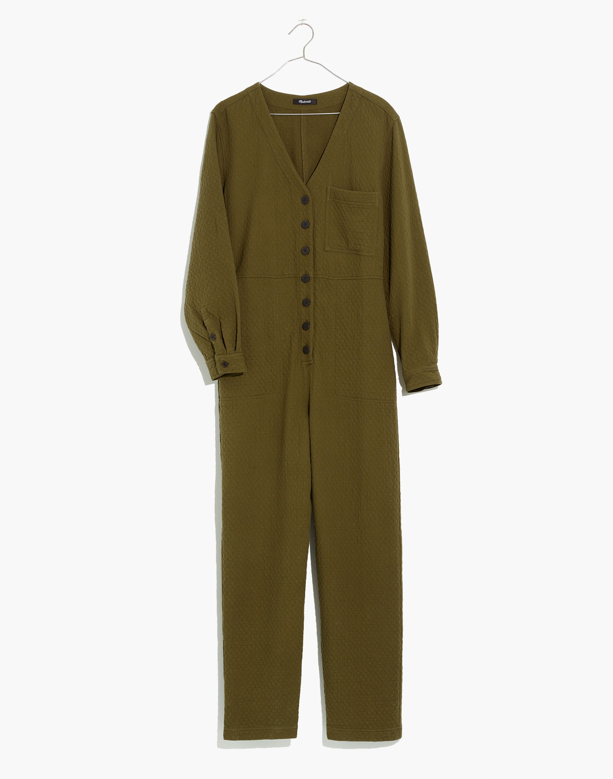Diamond Jacquard Coverall Jumpsuit