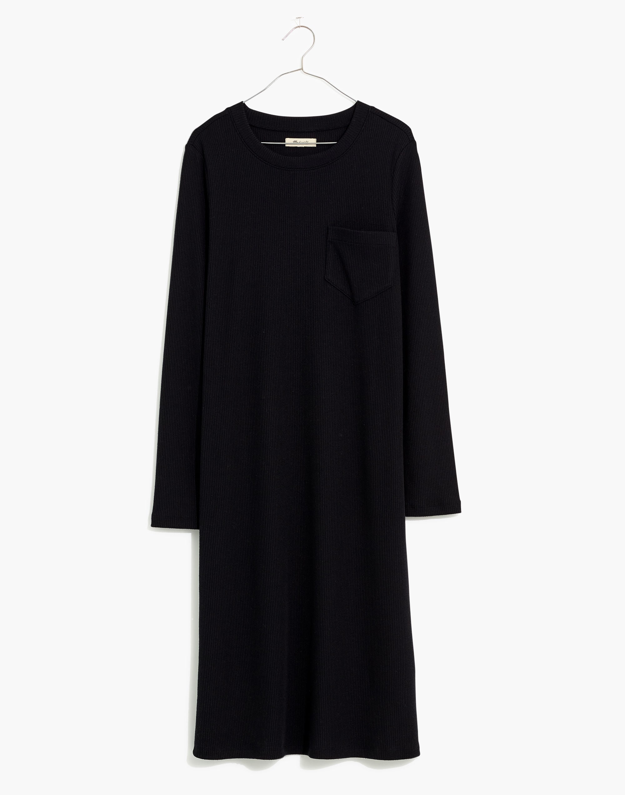 Long-Sleeve Pocket Tee Dress