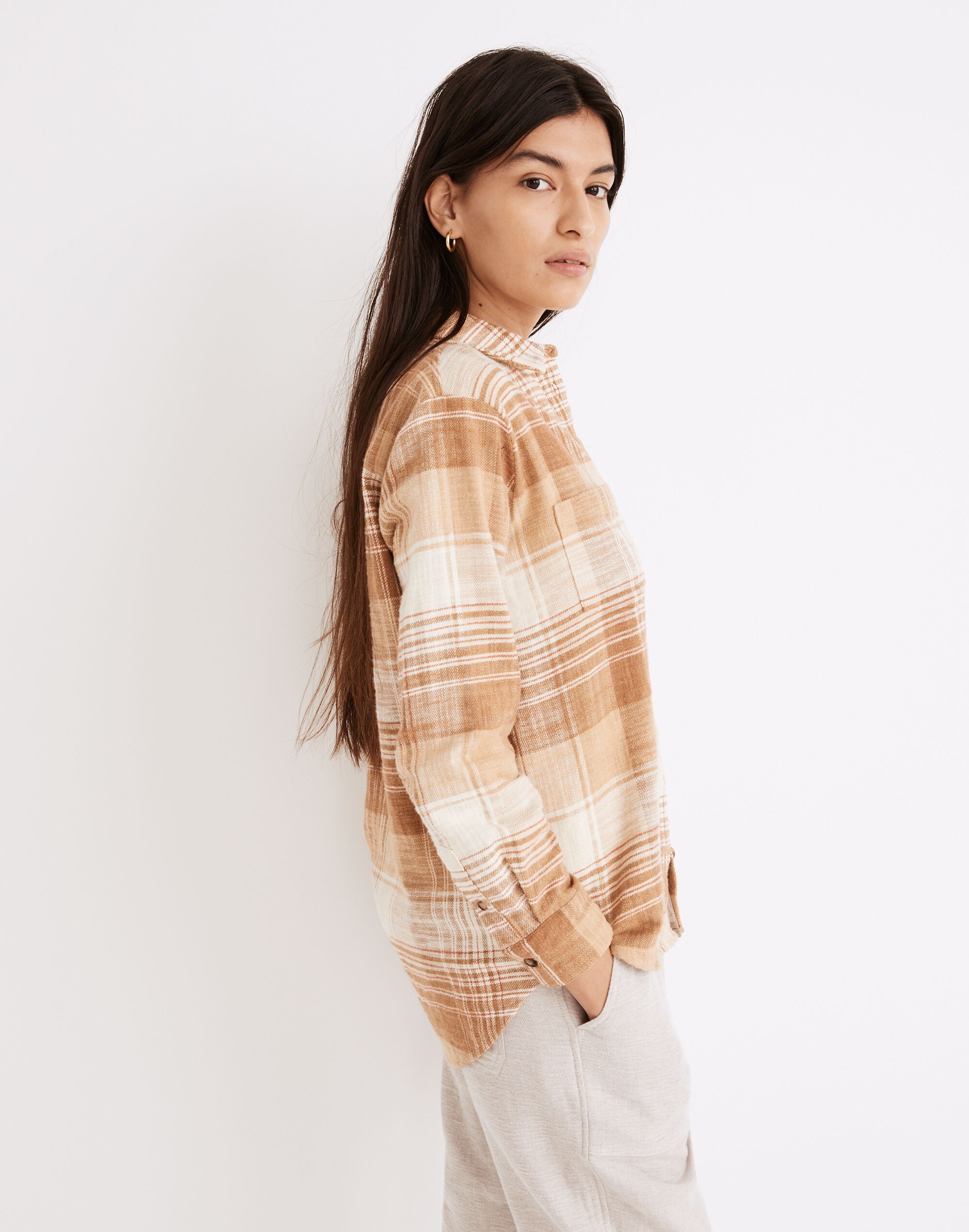 Flannel Sunday Shirt in Redell Plaid