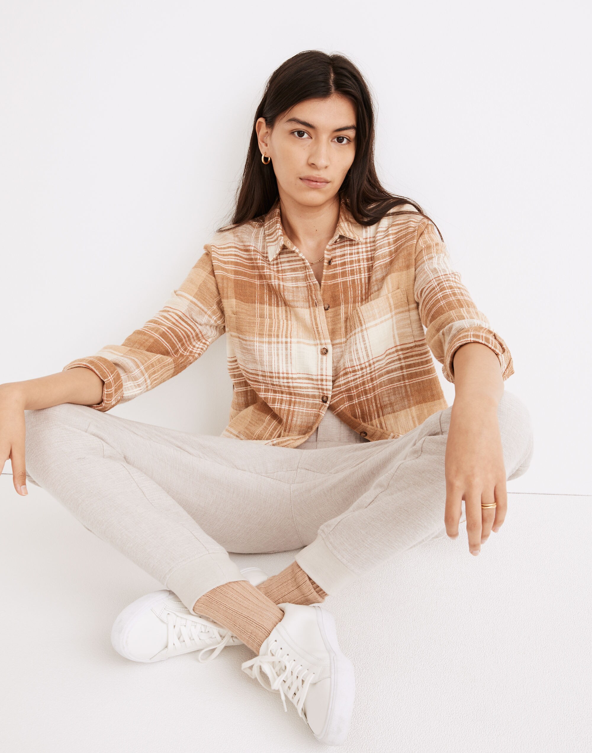 Flannel Sunday Shirt in Redell Plaid