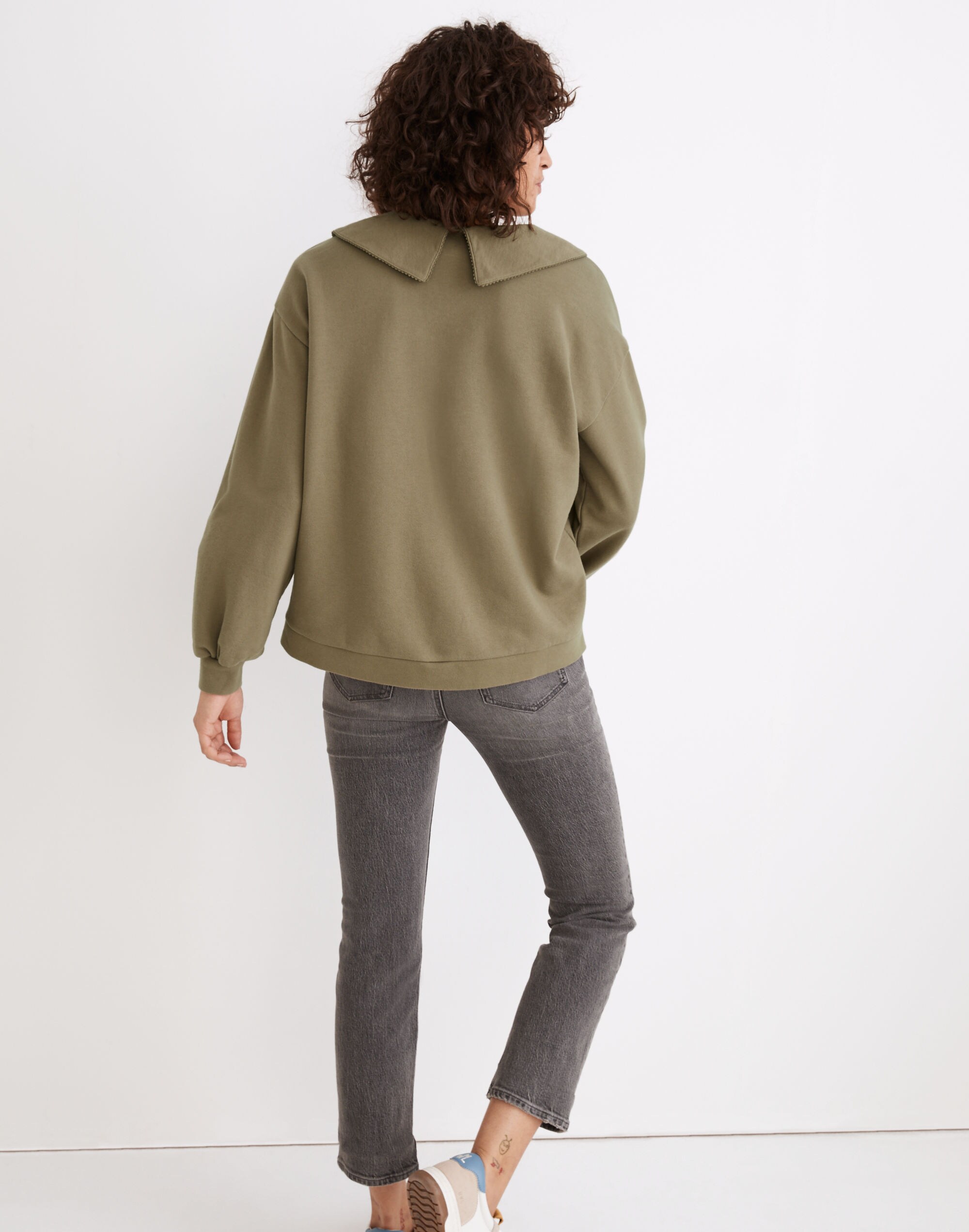 (Re)sourced Cotton Collared Sweatshirt