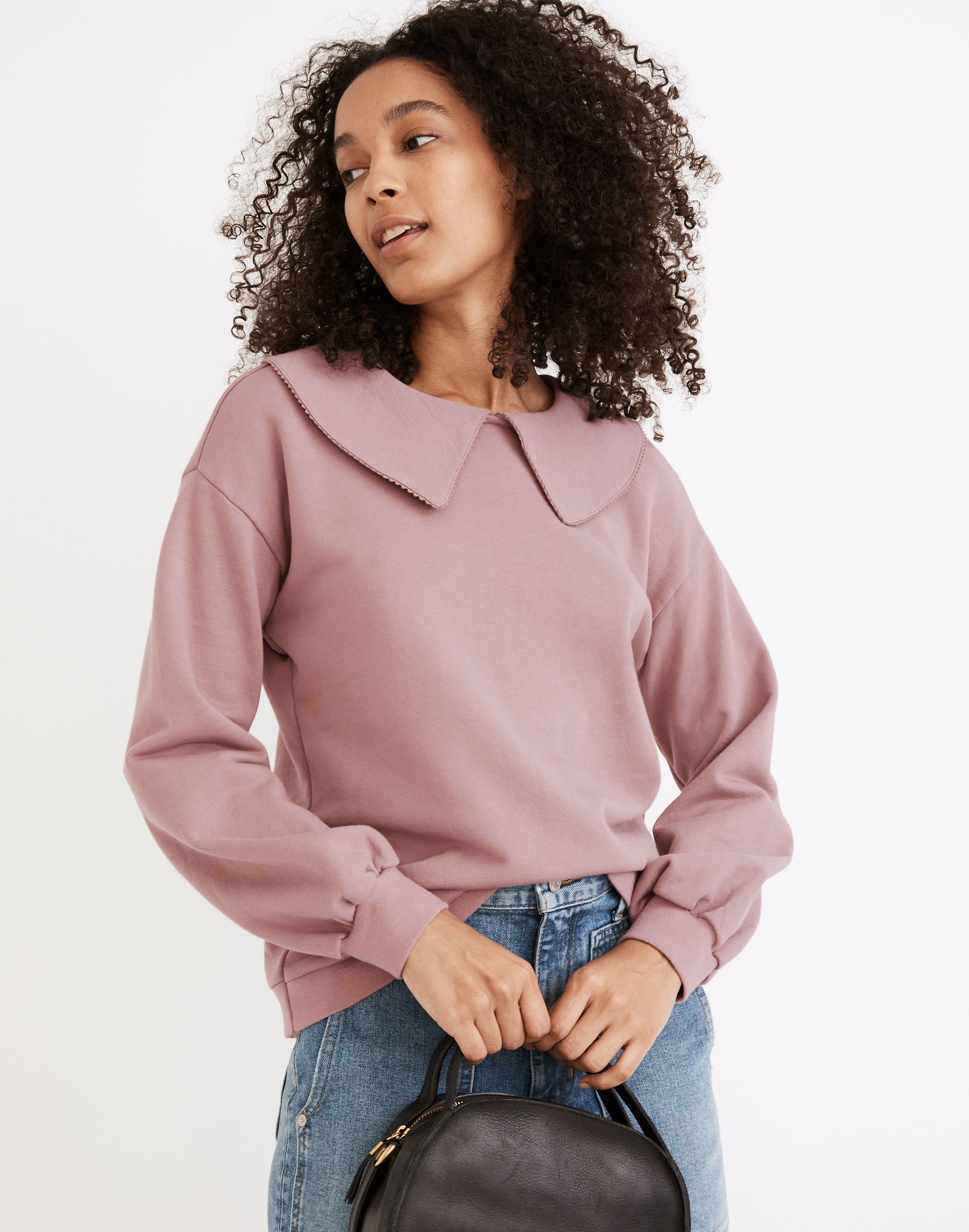 Re)sourced Cotton Collared Sweatshirt