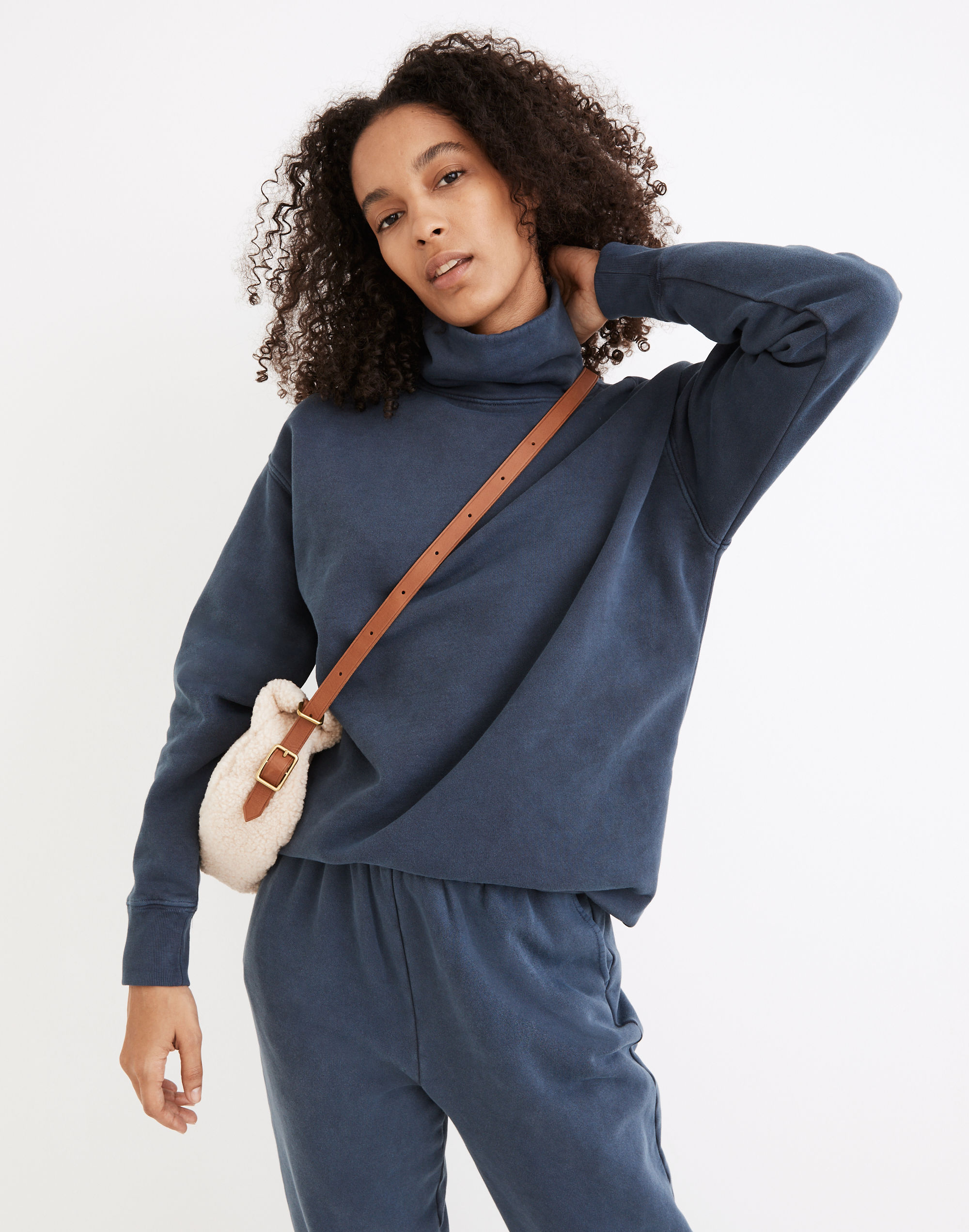 Rivet &amp; Thread Garment-Dyed Oversized Turtleneck Sweatshirt