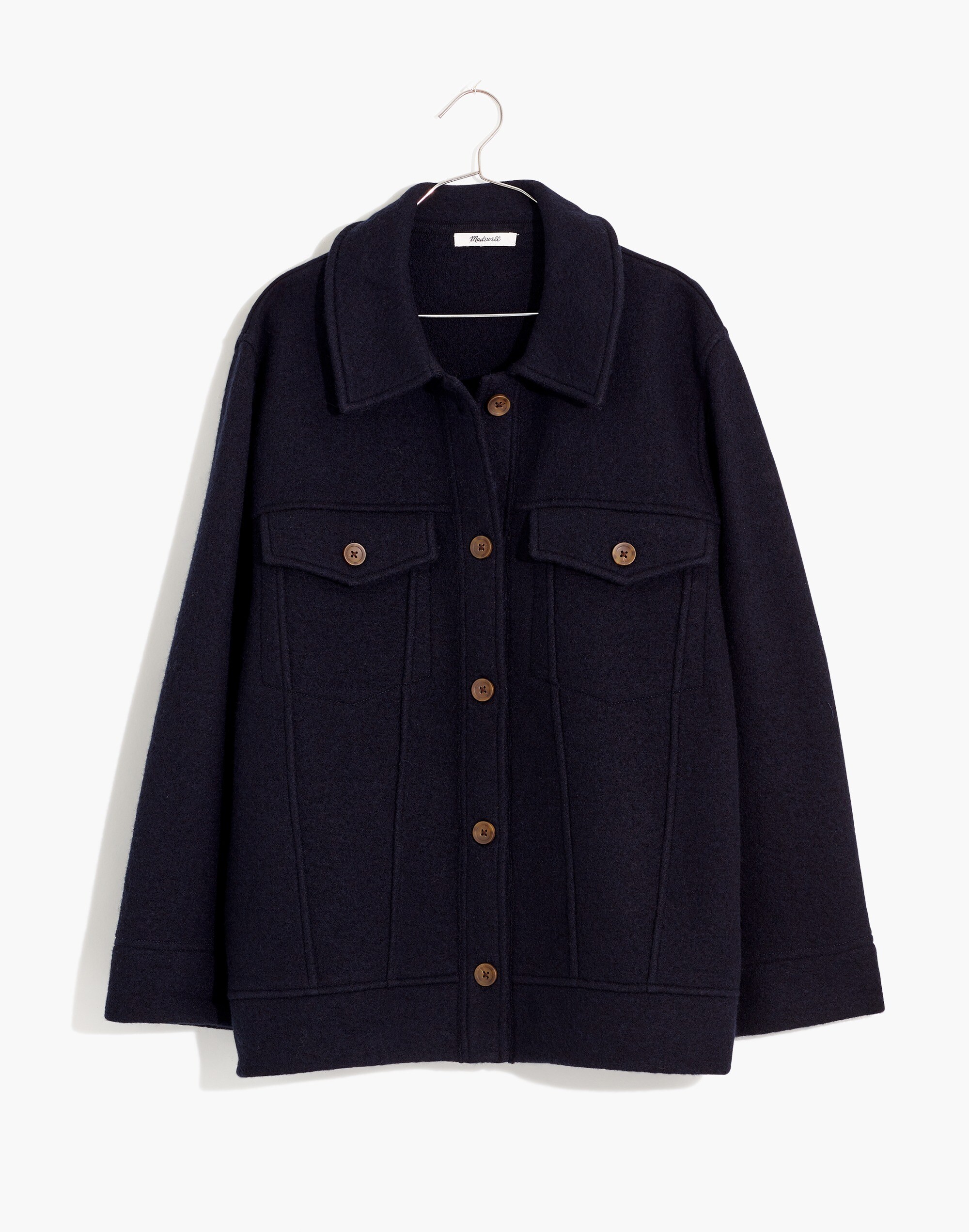 Plus Boiled Wool Bridgman Sweater-Jacket