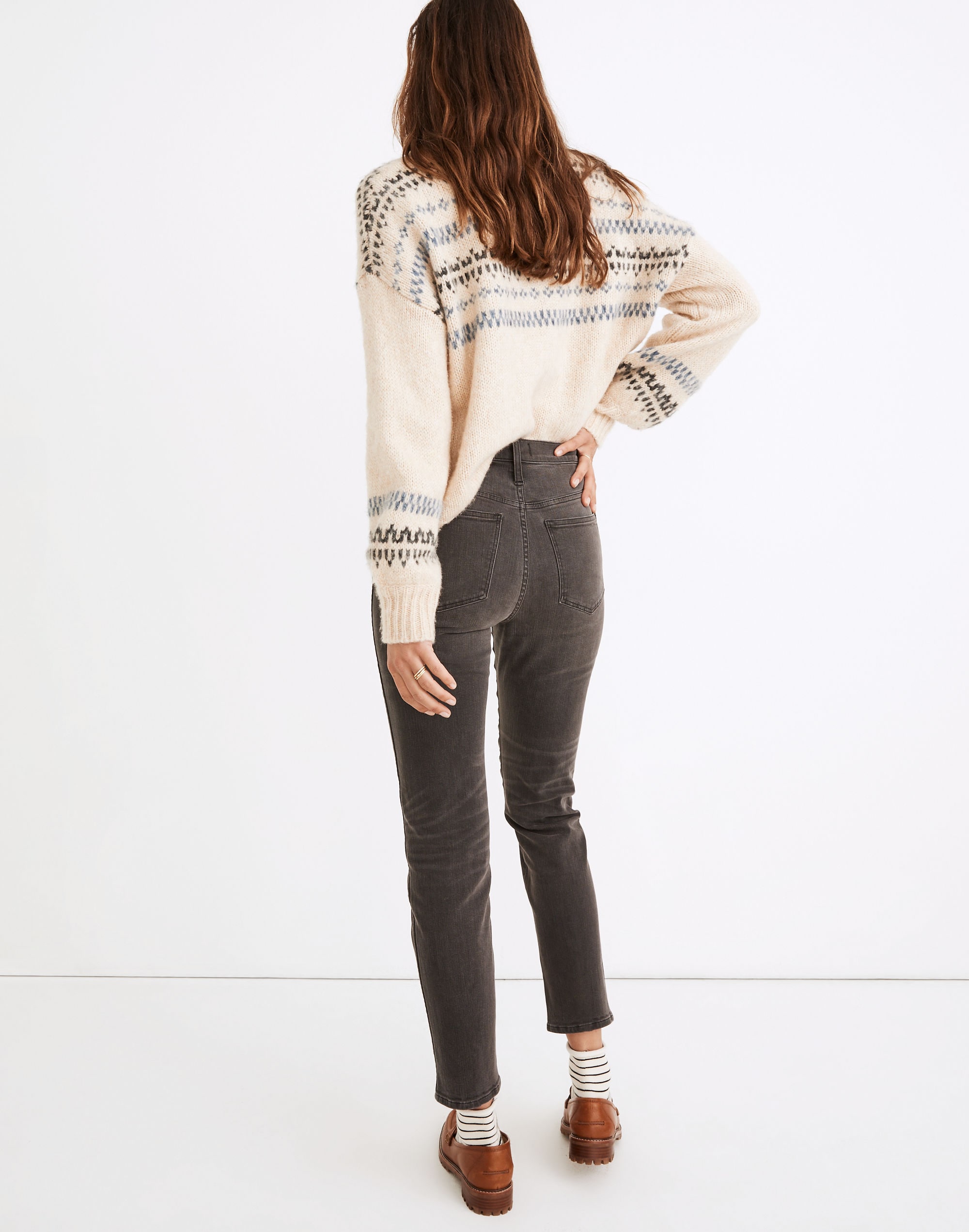 Petite Mid-Rise Stovepipe Jeans in Bridley Wash