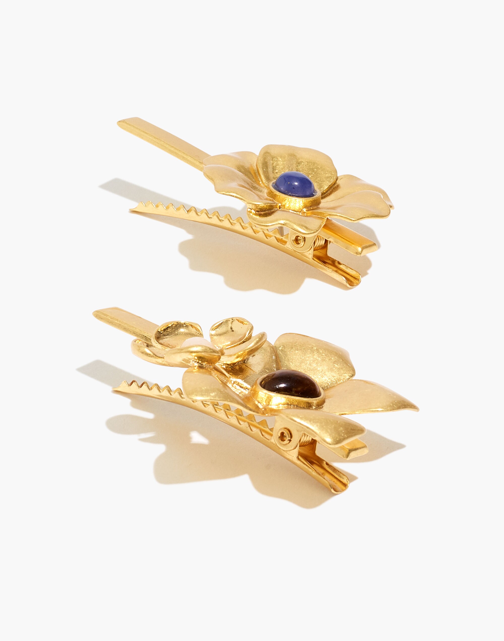 Two-Pack Semiprecious Flower Hair Pins