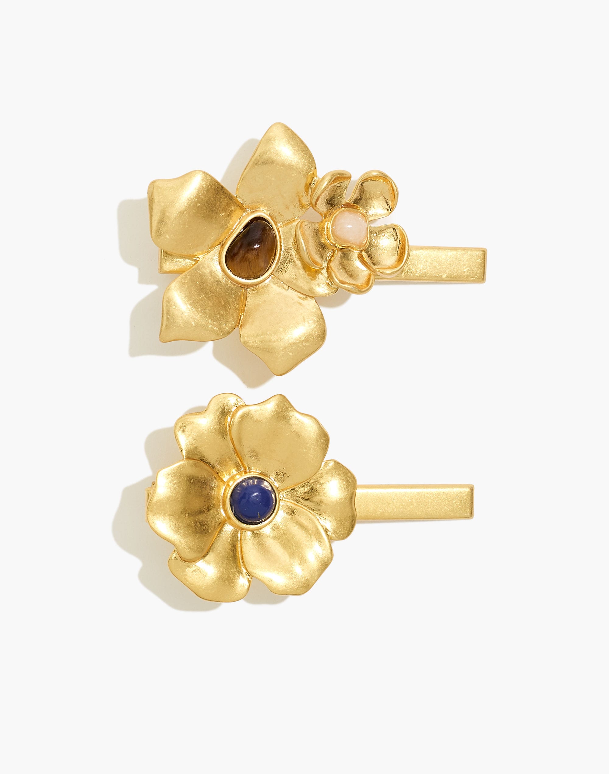 Two-Pack Semiprecious Flower Hair Pins