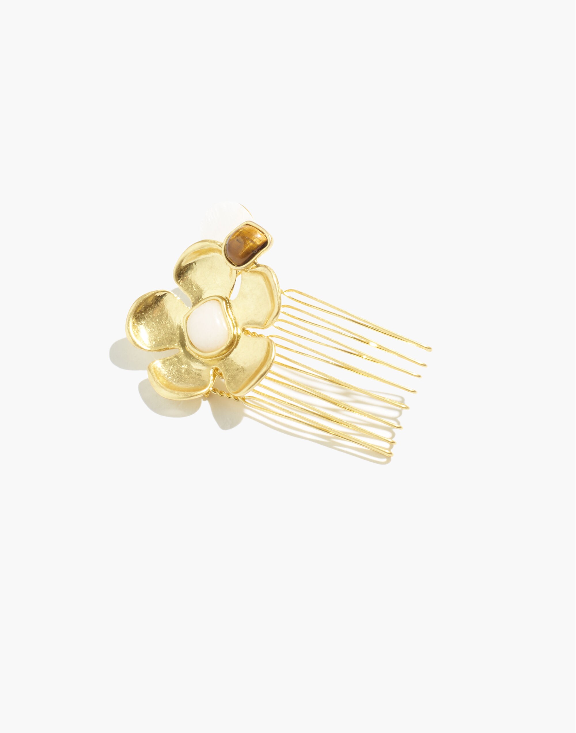 Semiprecious Flower Hair Comb