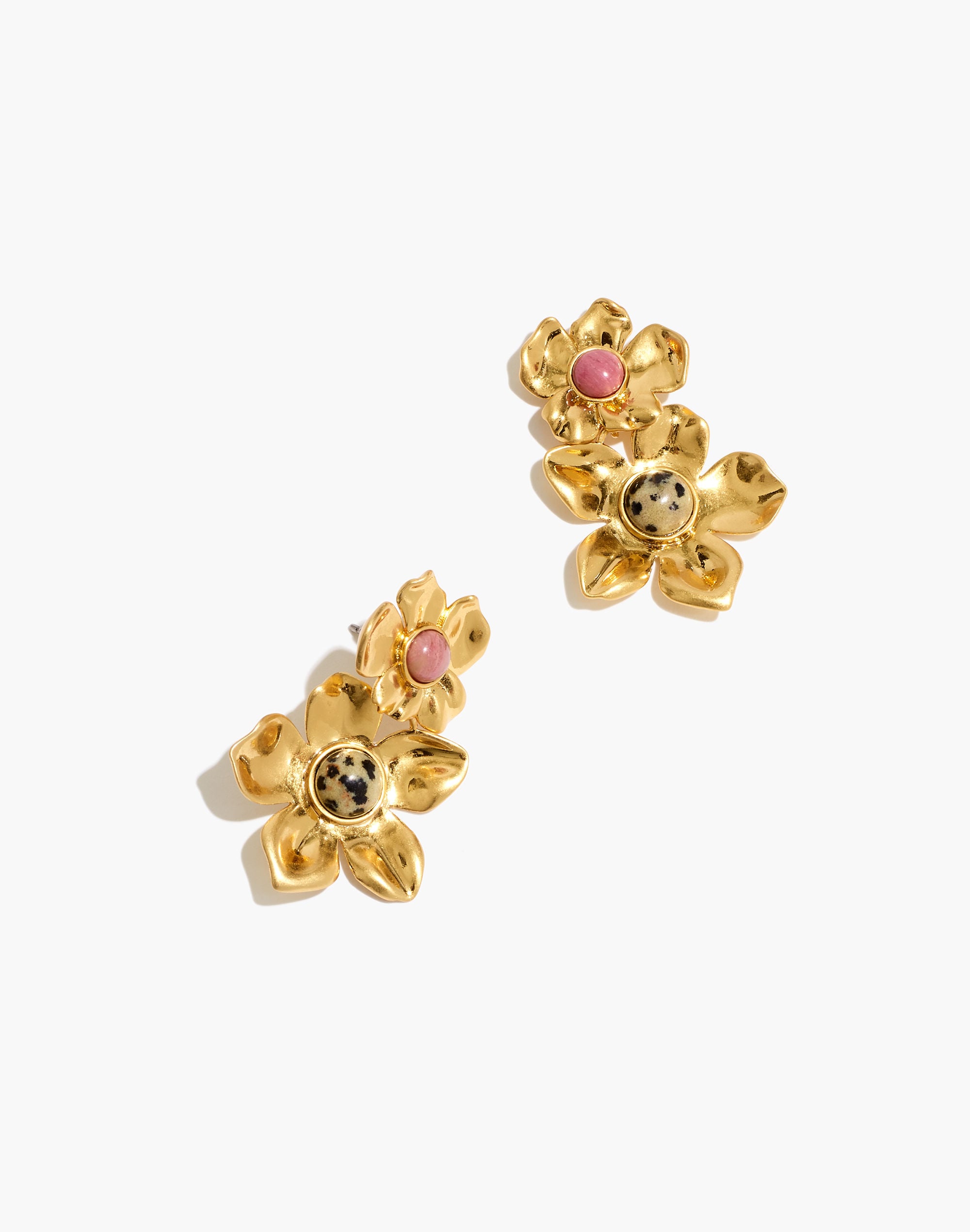 Jasper Flower Statement Earrings