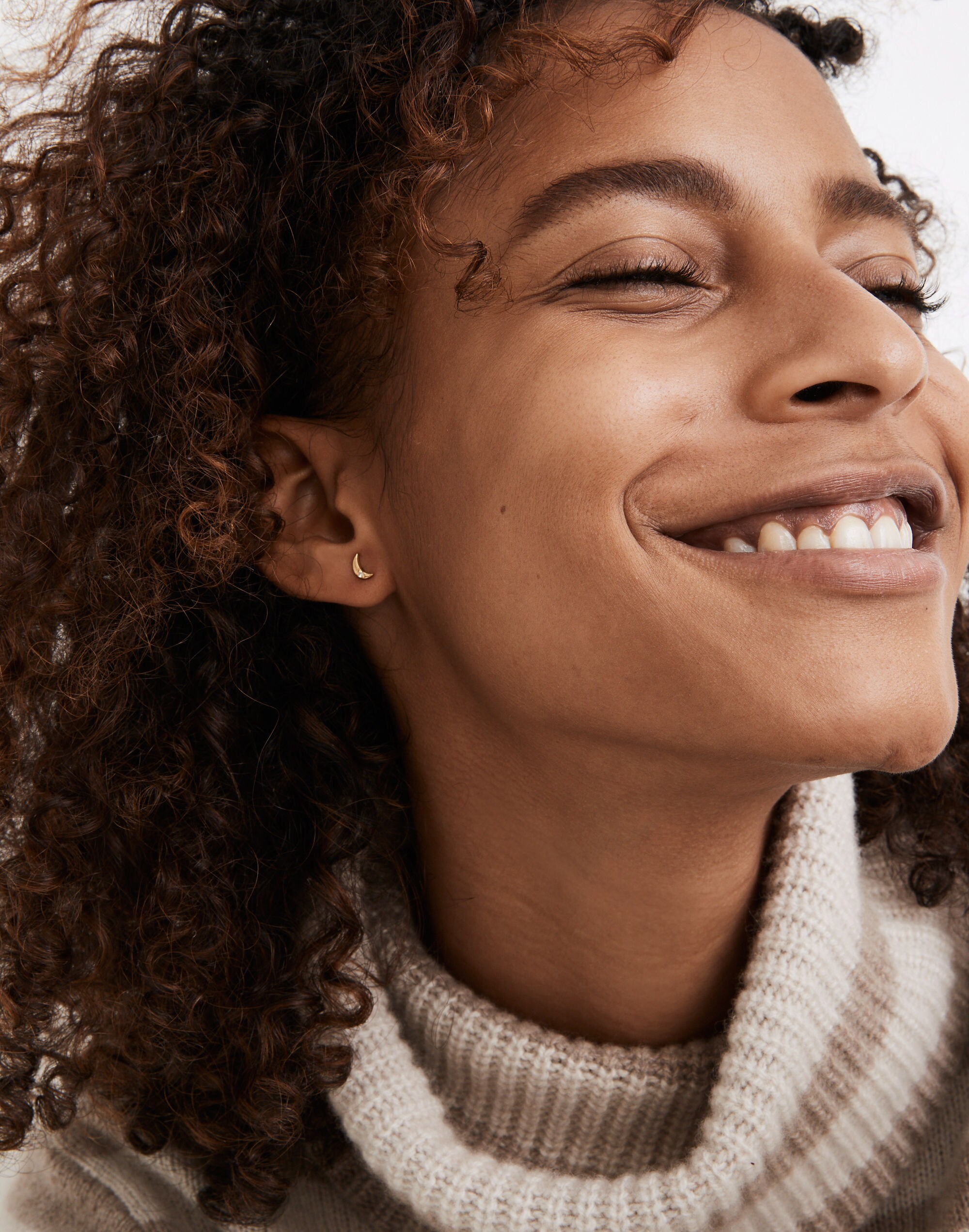 Delicate Collection Demi-Fine 14k Plated Topaz Star and Moon Stud Earrings