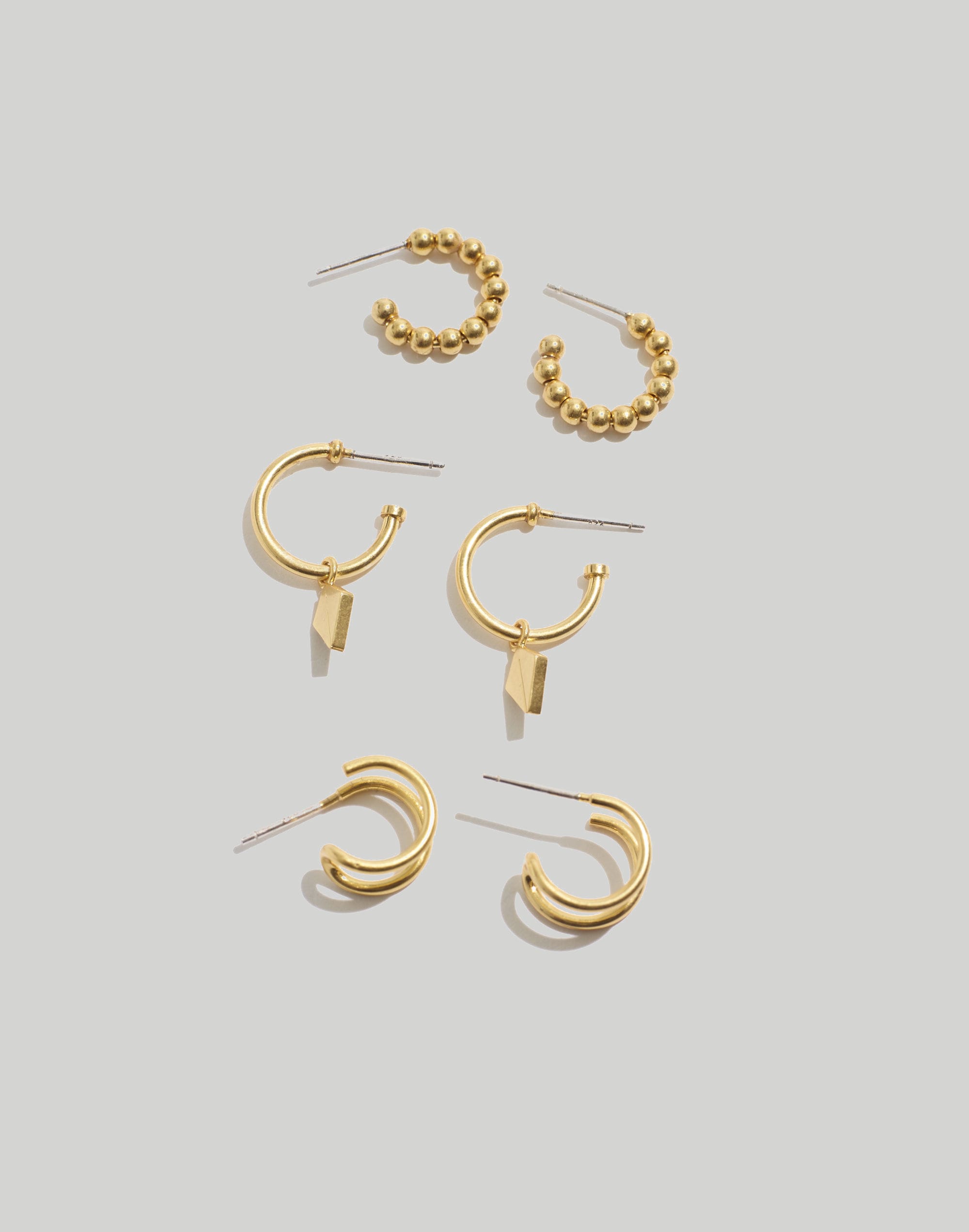 Three-Pack Collector Hoop Earring Set