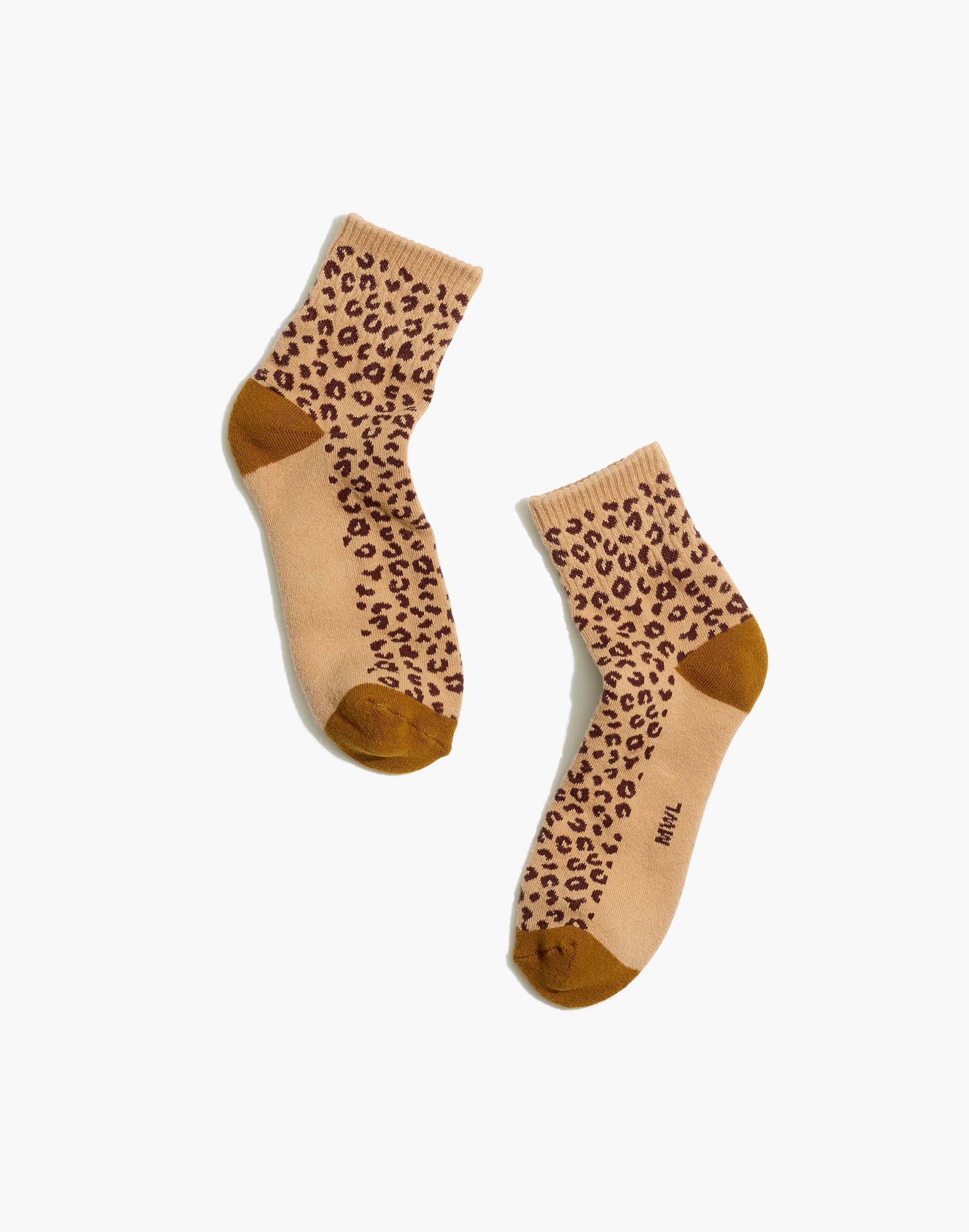 MWL Cloudlift Sneaker Ankle Socks in Leopard Print