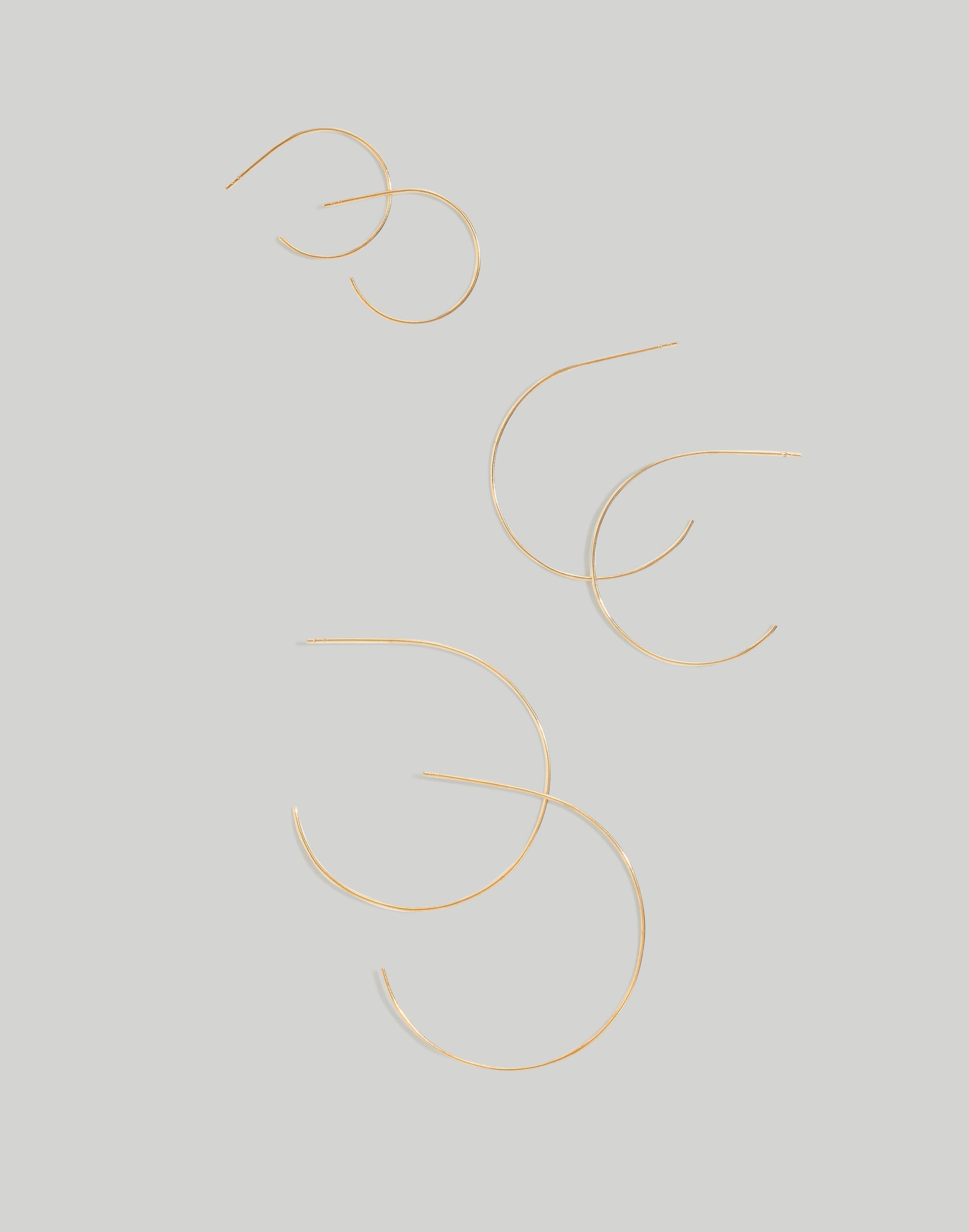 Demi-Fine Large Hoop Earrings