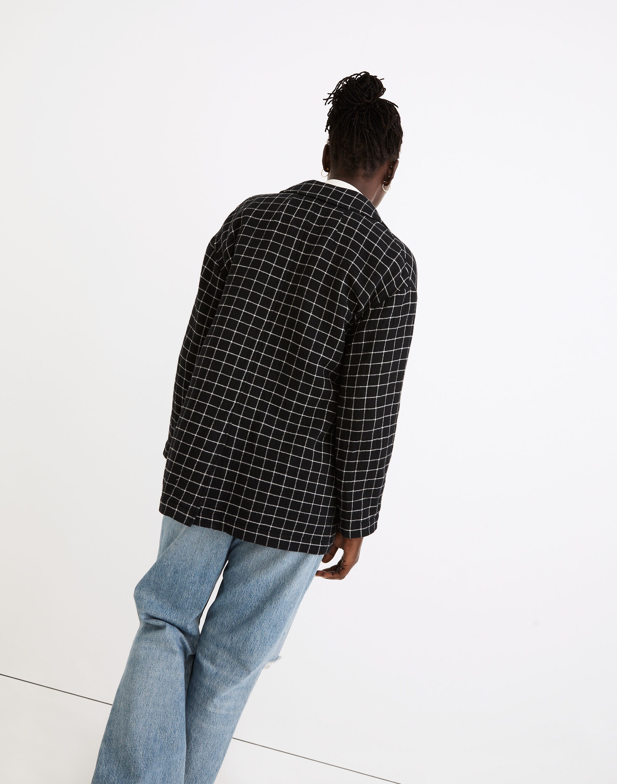 Waffleback Shaw Blazer in Windowpane