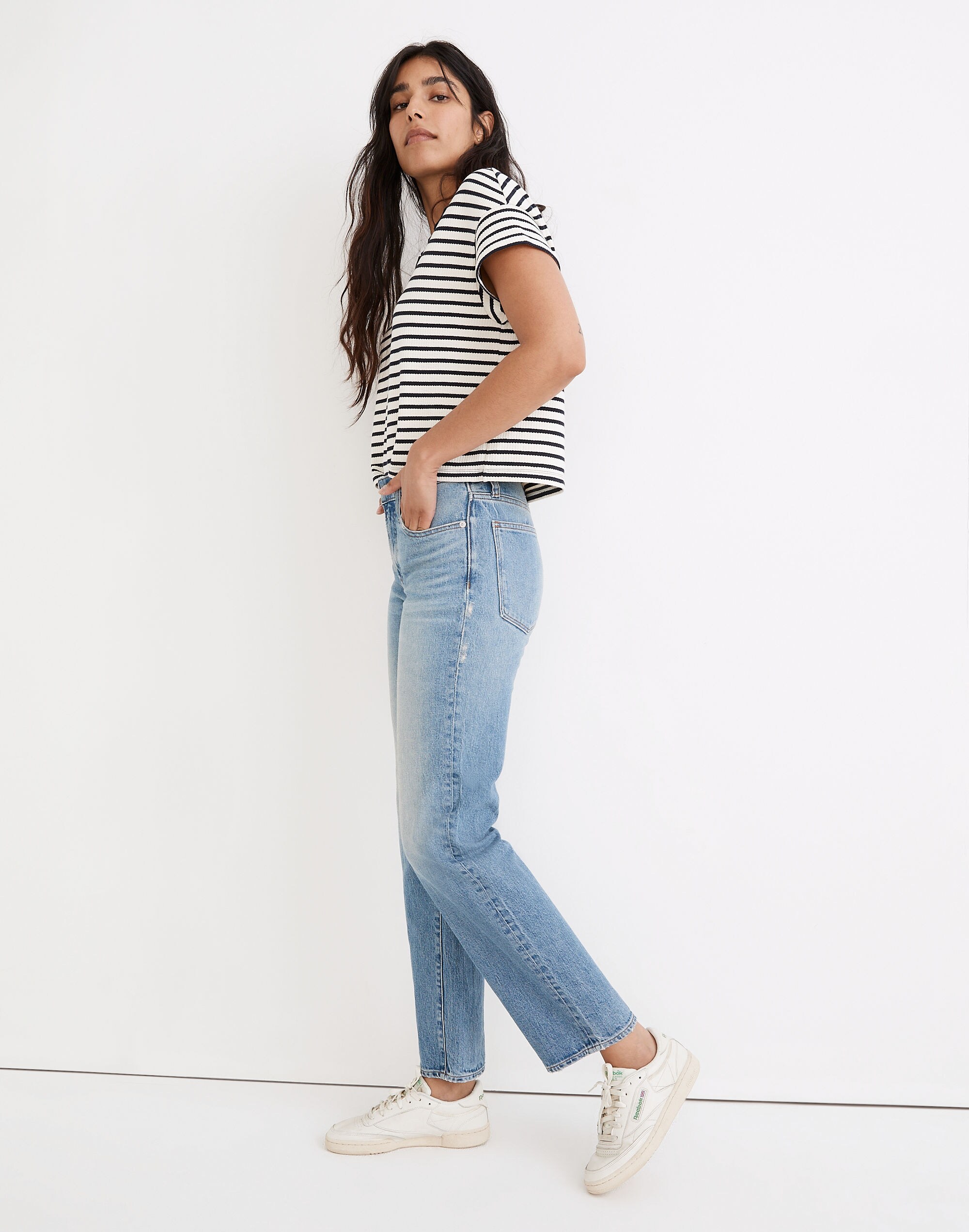 The Mid-Rise Perfect Vintage Straight Jean in Brandford Wash