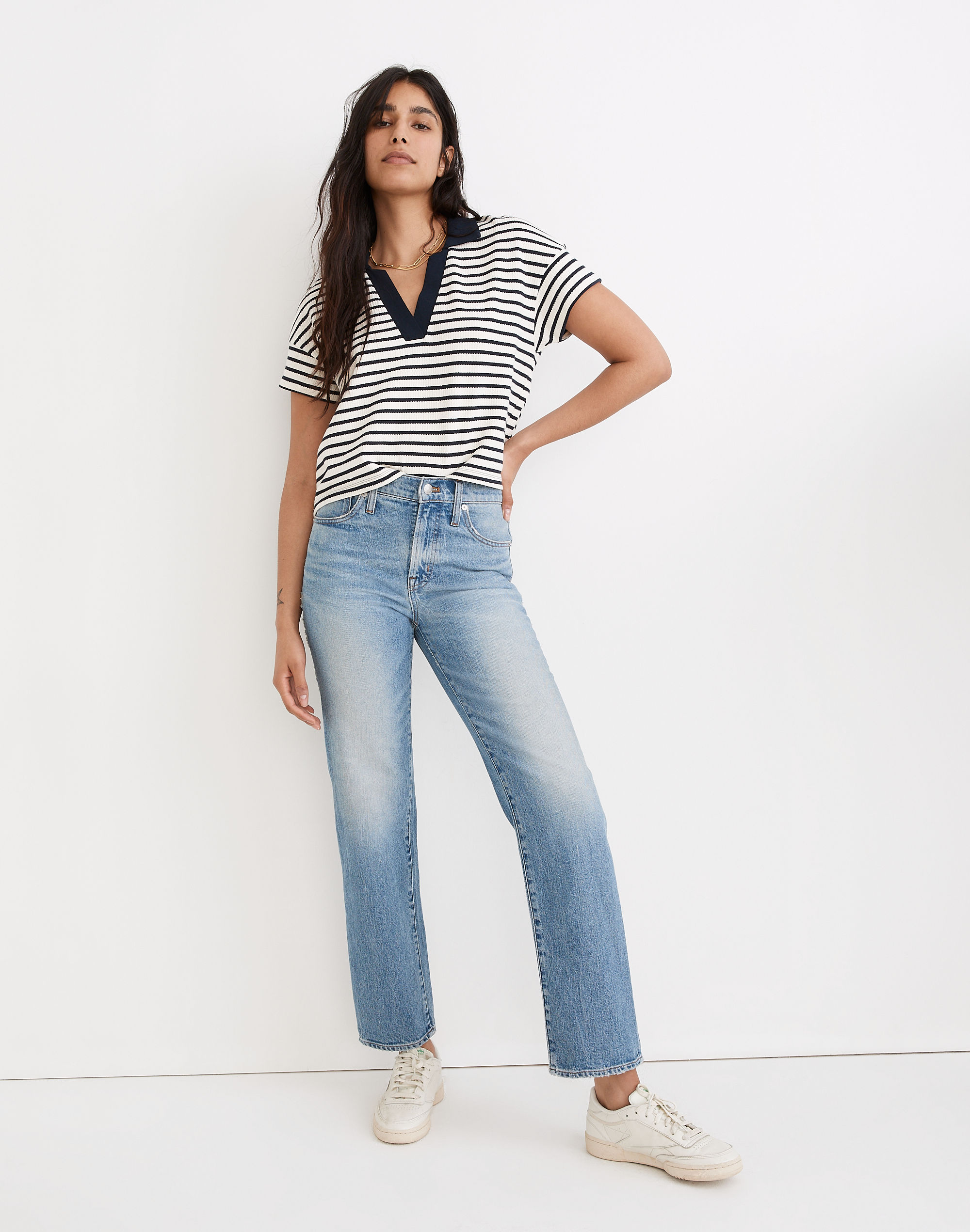 The MidRise Perfect Vintage Straight Jean in Brandford Wash