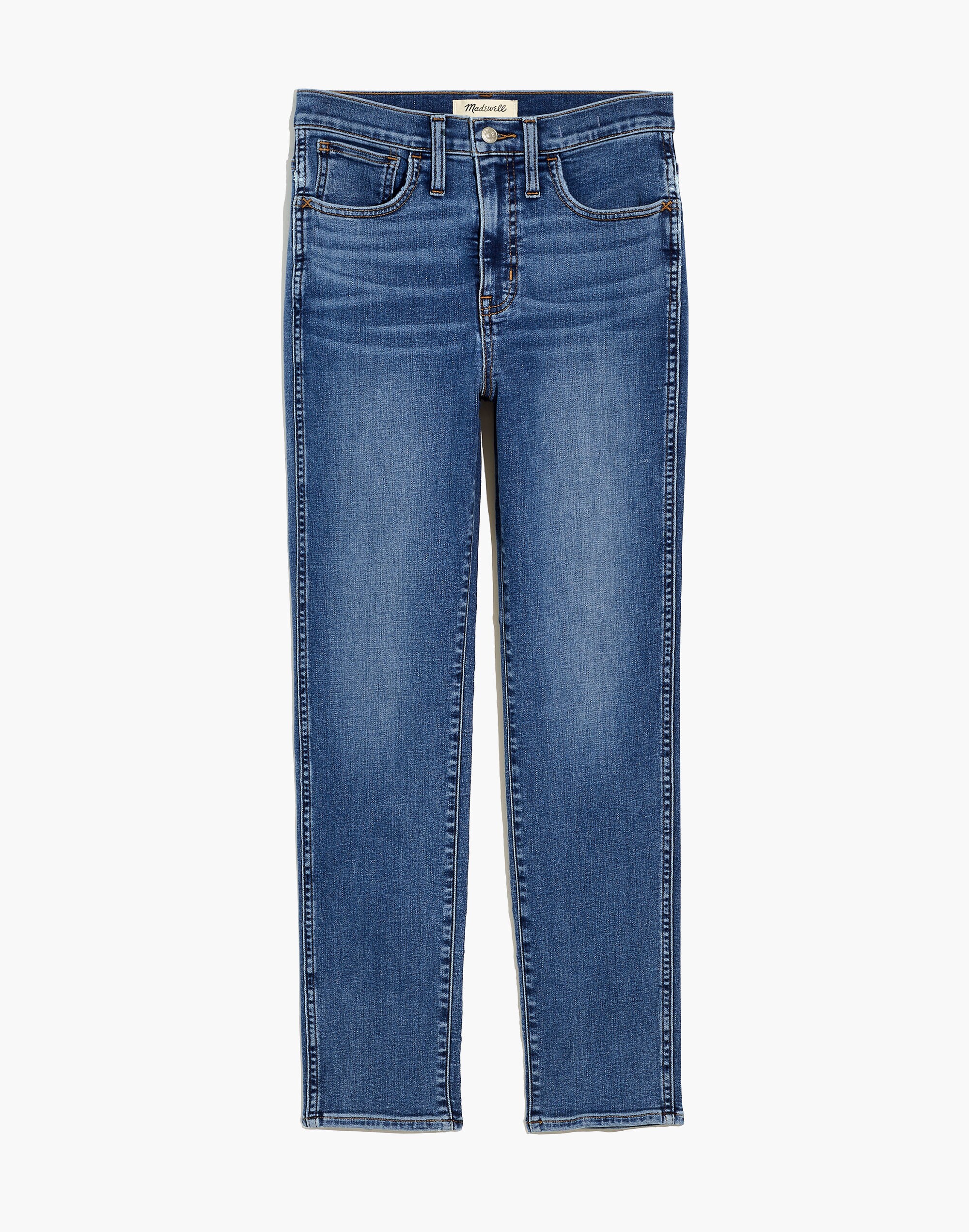 High-Rise Slim Straight Jeans in Wilmore Wash
