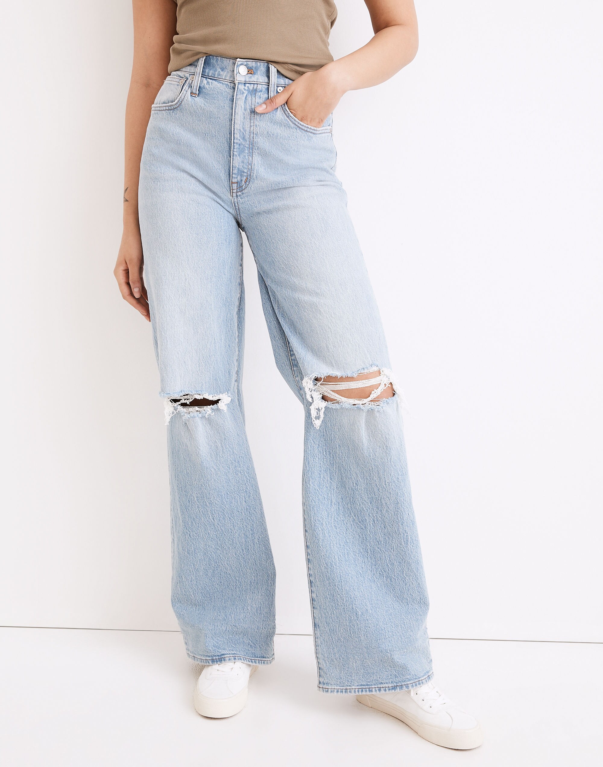 Superwide-Leg Jeans in Blaisdell Wash