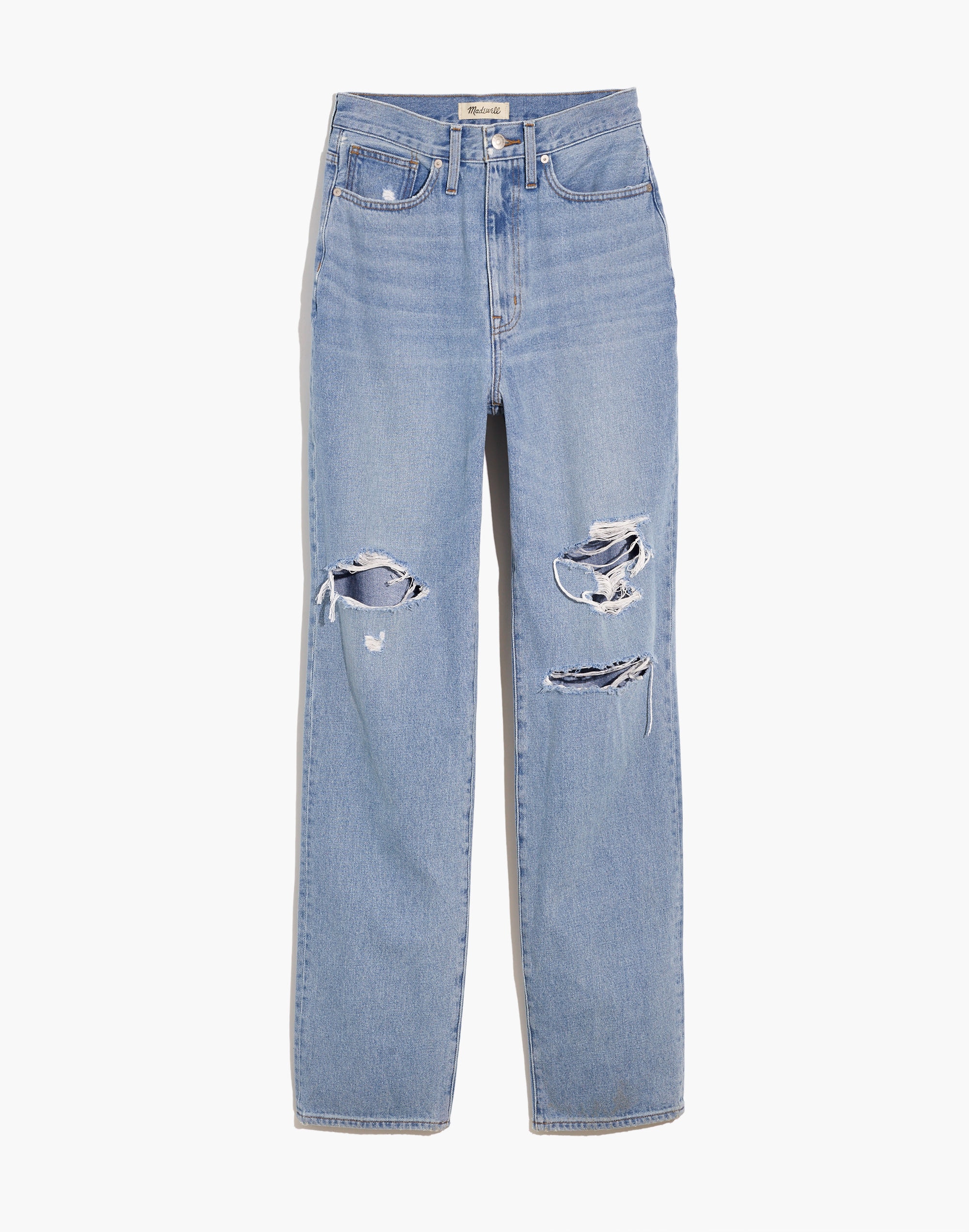 Baggy Straight Jeans in Earlhurst Wash: Ripped Edition