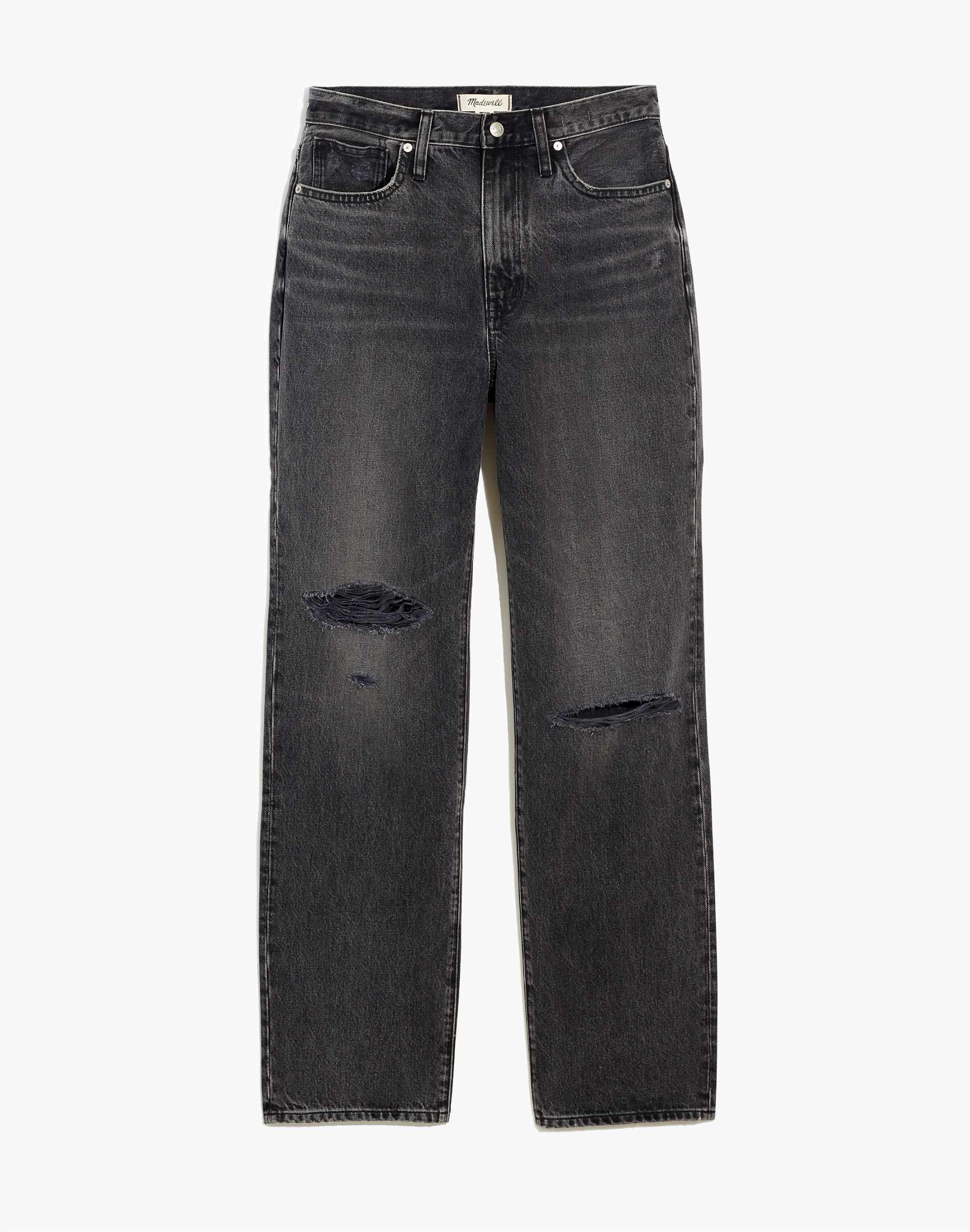 Baggy Straight Jeans in Cavell Wash: Ripped Edition
