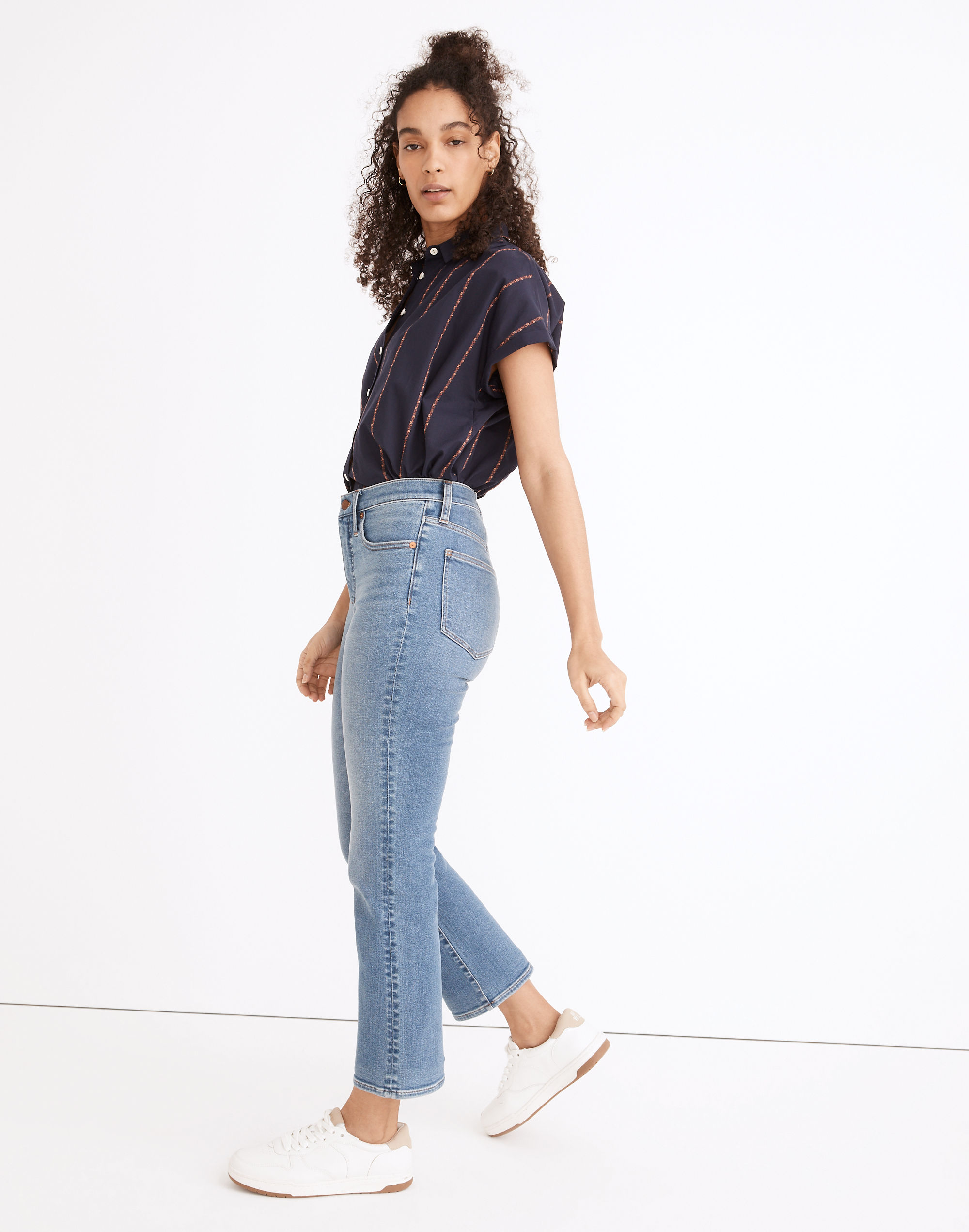 Petite Cali Demi-Boot Jeans in Dorrance Wash: TENCEL&trade; Denim Edition