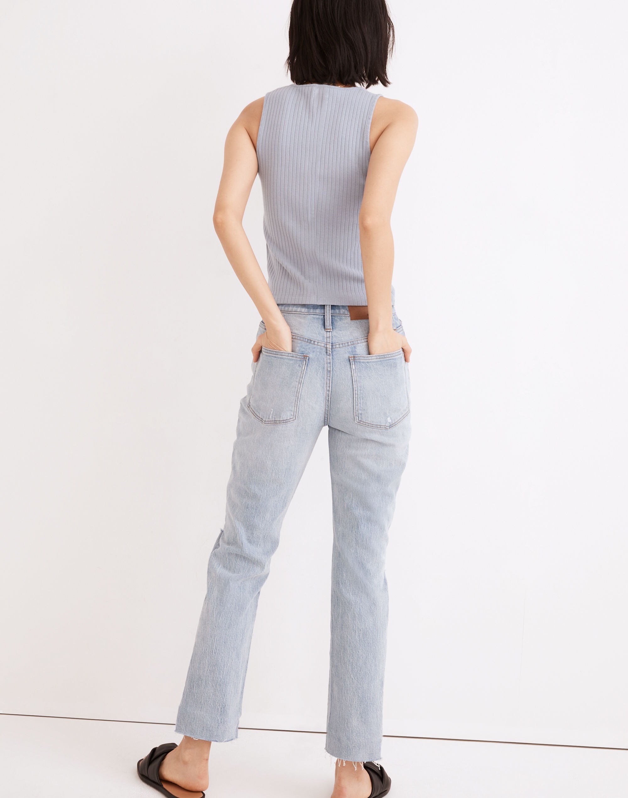 The High-Rise Slim Boyjean in Prentice Wash: Ripped Edition