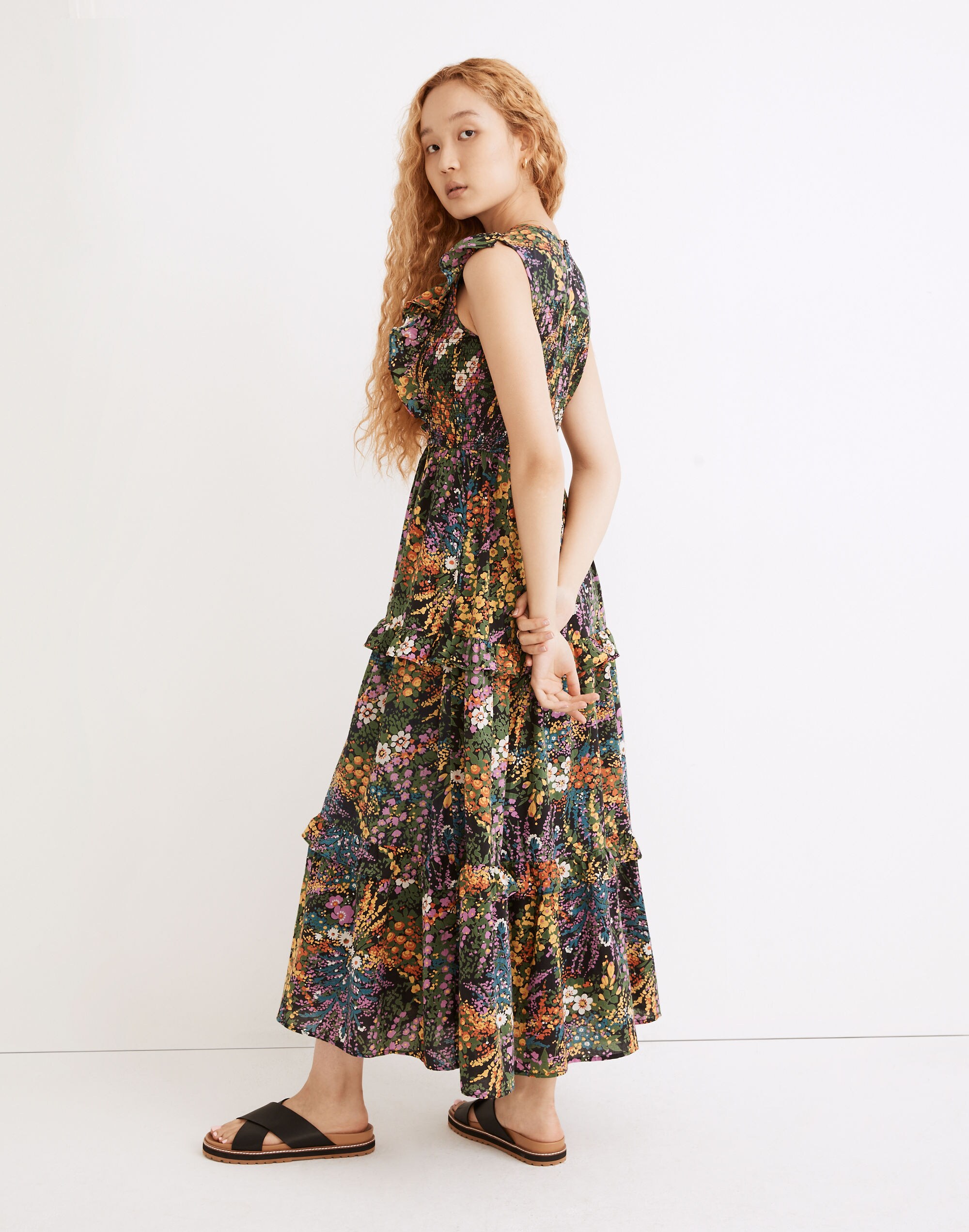Banjanan Iris Smocked Midi Dress