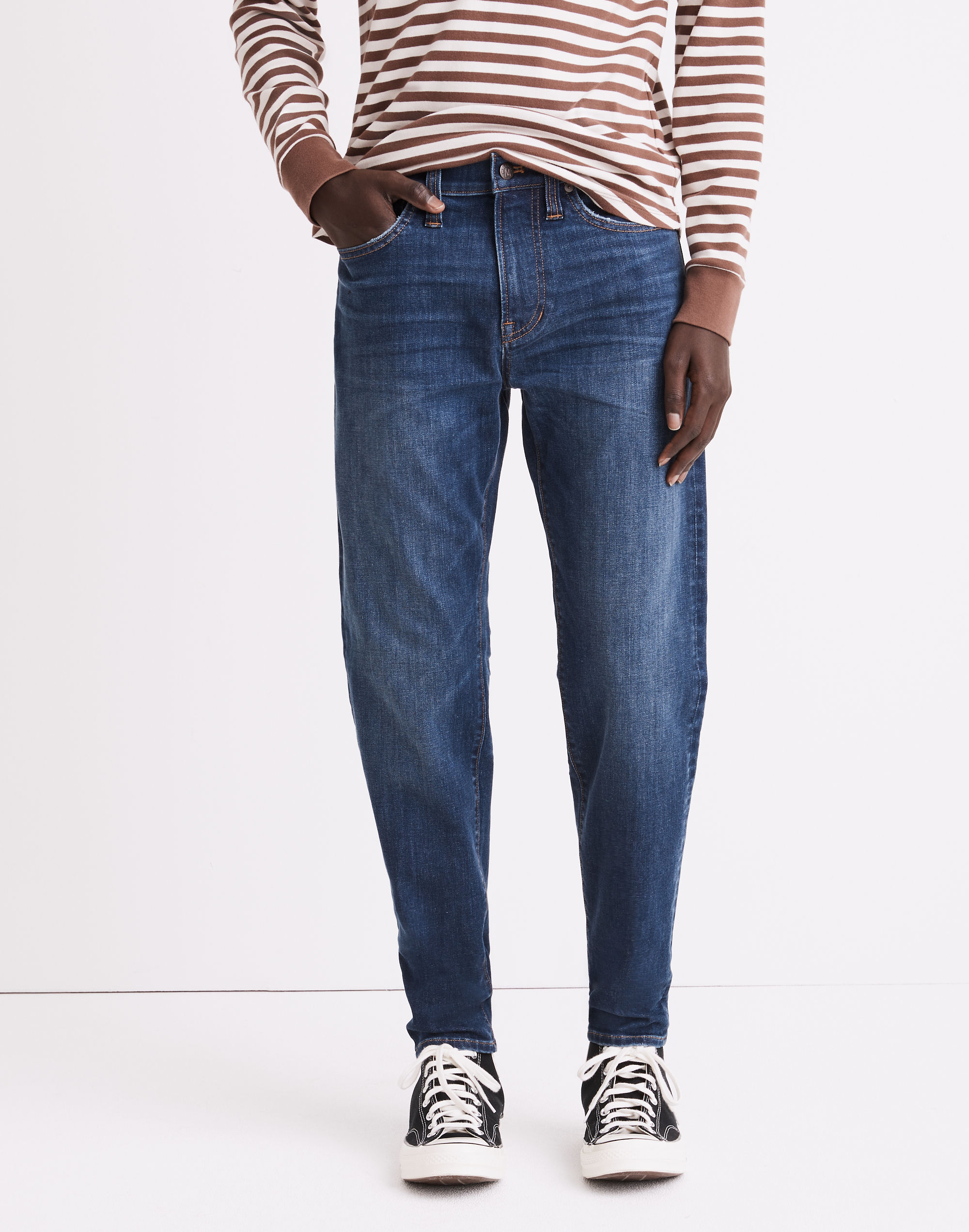 Relaxed Taper Jeans in Leeward Wash: COOLMAX&reg; Denim Edition