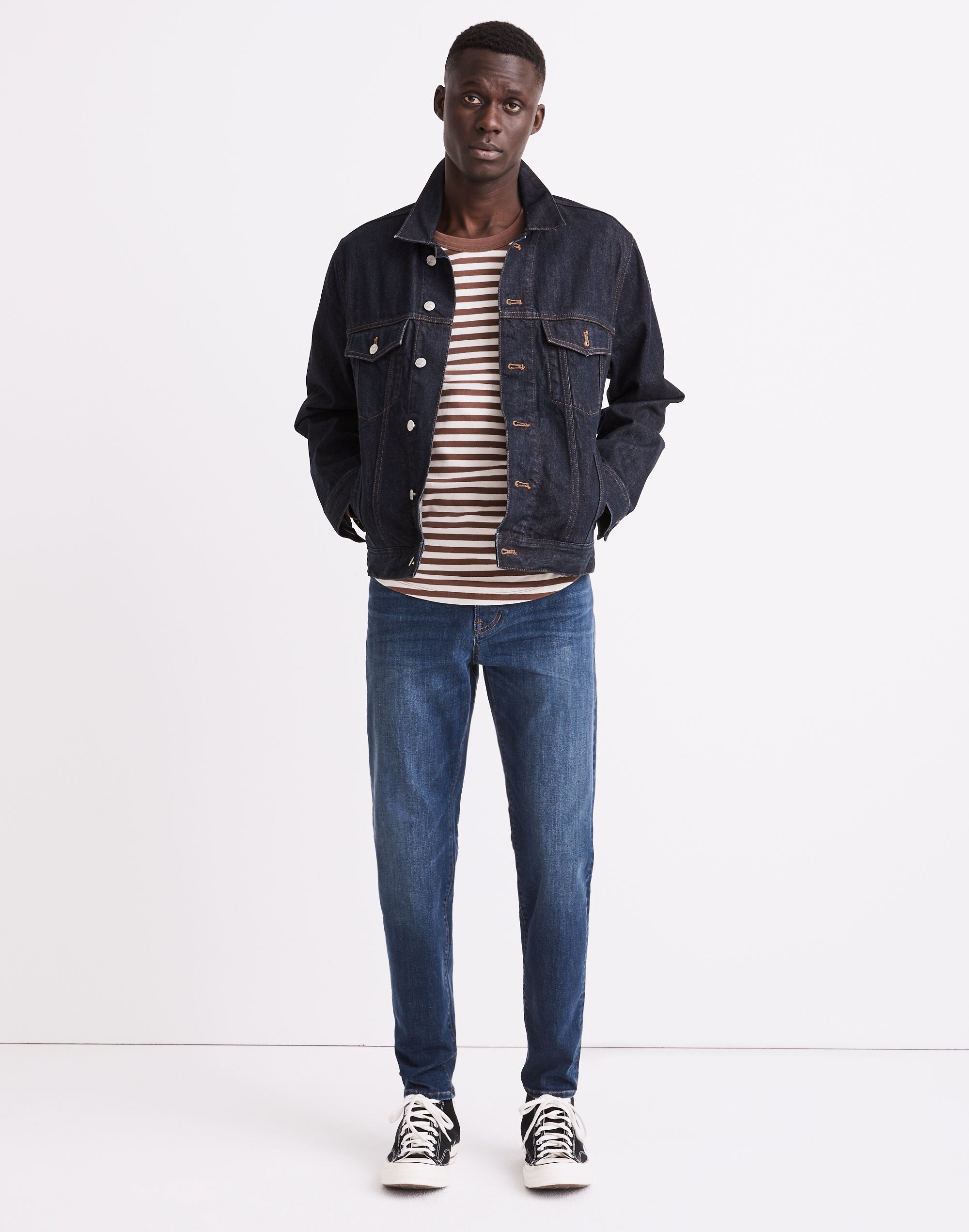 Relaxed Taper Jeans in Leeward Wash: COOLMAX&reg; Denim Edition
