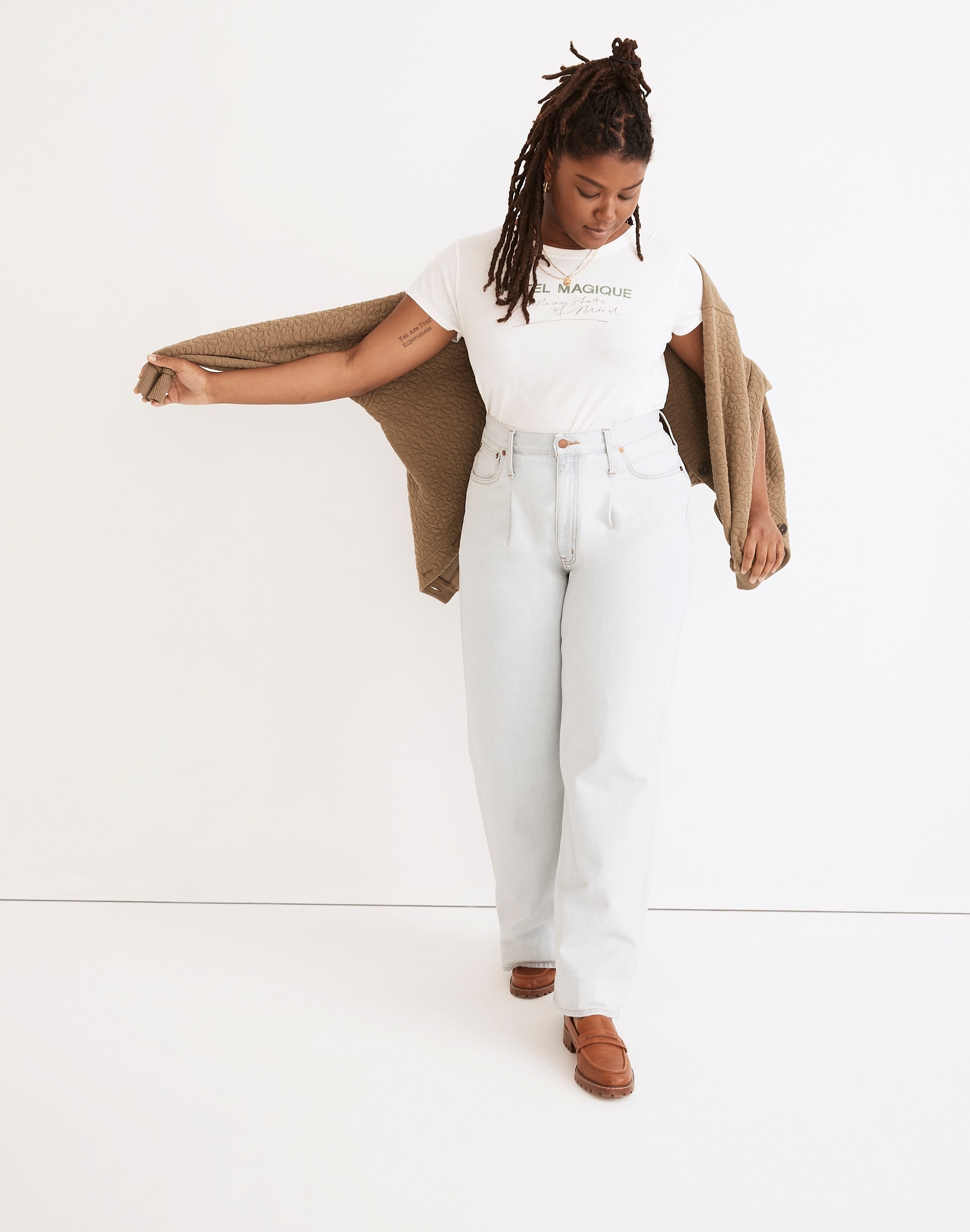 Superwide-Leg Jeans in Olcott Wash: Pleated Edition | Madewell