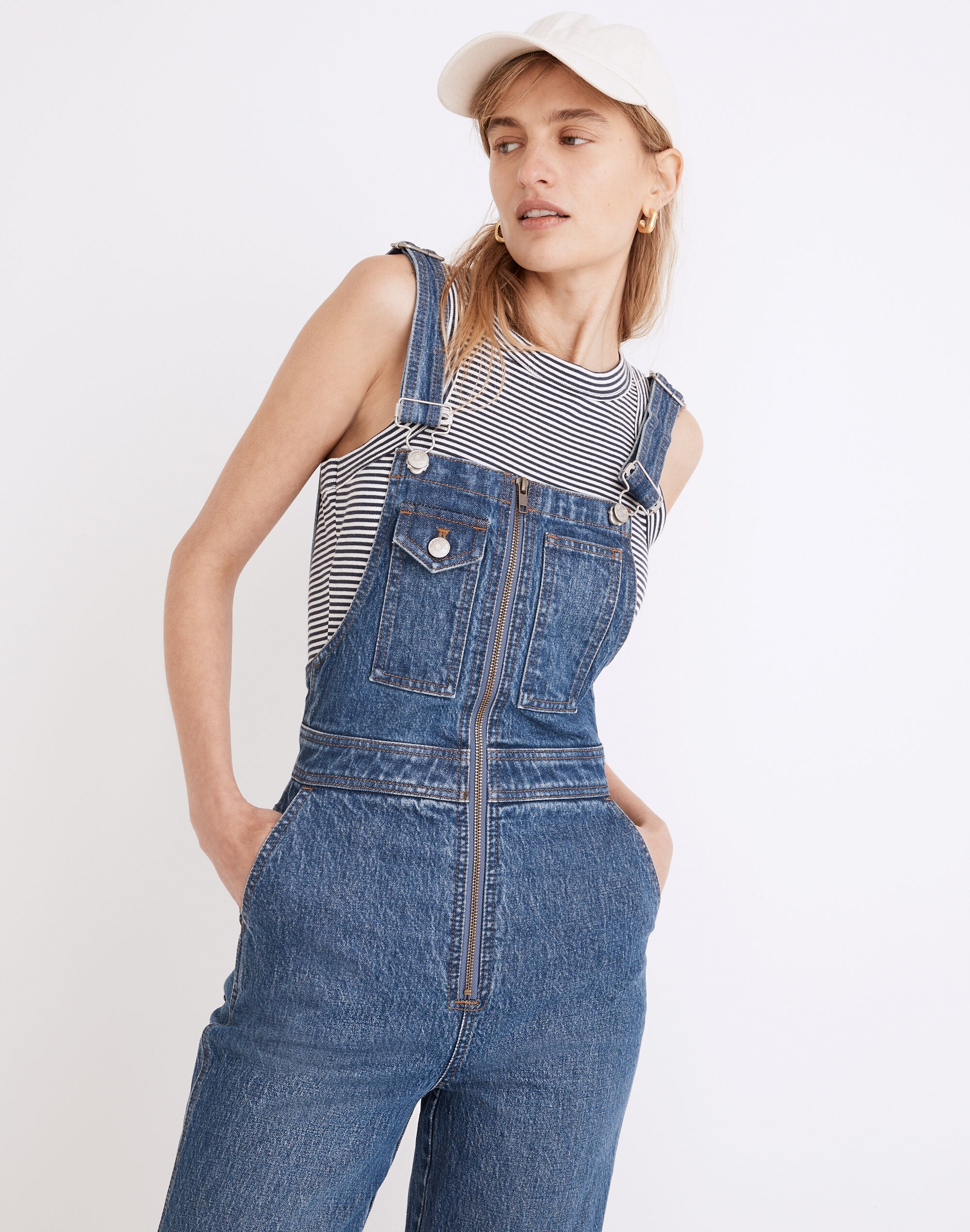 High-Rise Loose Flare Overalls