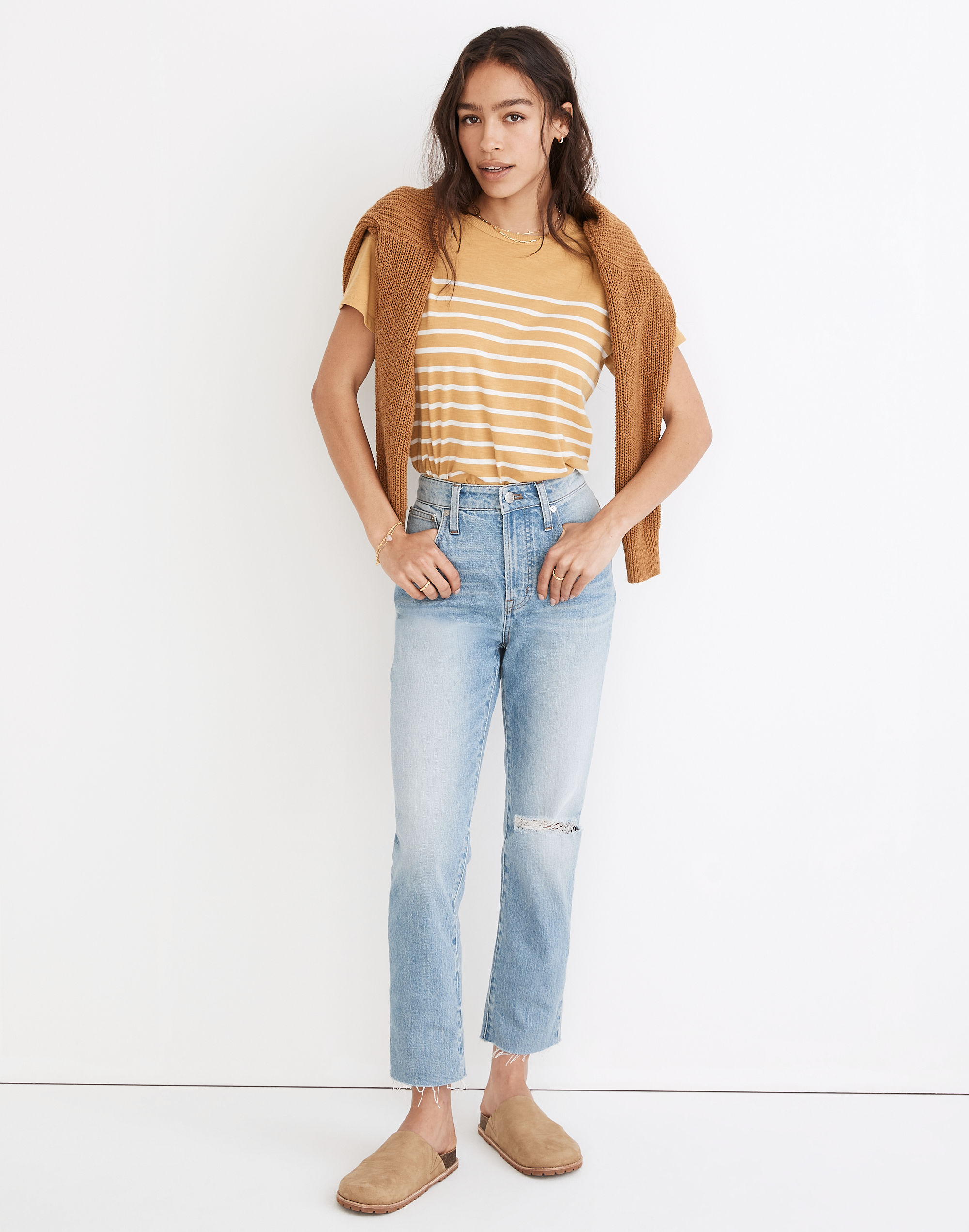 The Curvy Perfect Vintage Jean in Coney Wash: Destroyed Edition