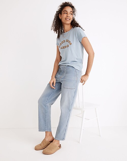 Pull-On Relaxed Jeans in Lisford Wash