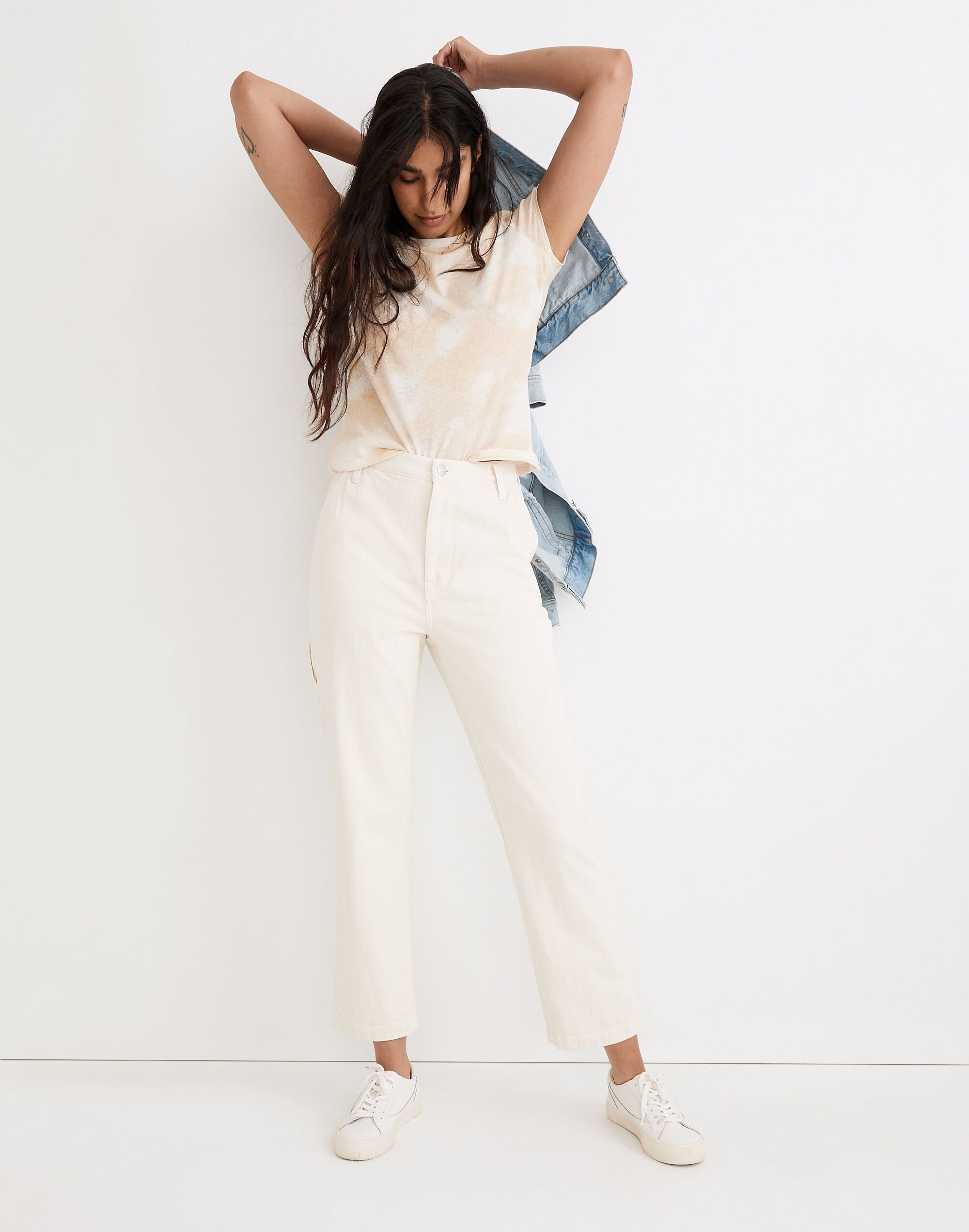 ホワイトM-I-Dパンツ Baggy Straight Cargo Pants | Madewell