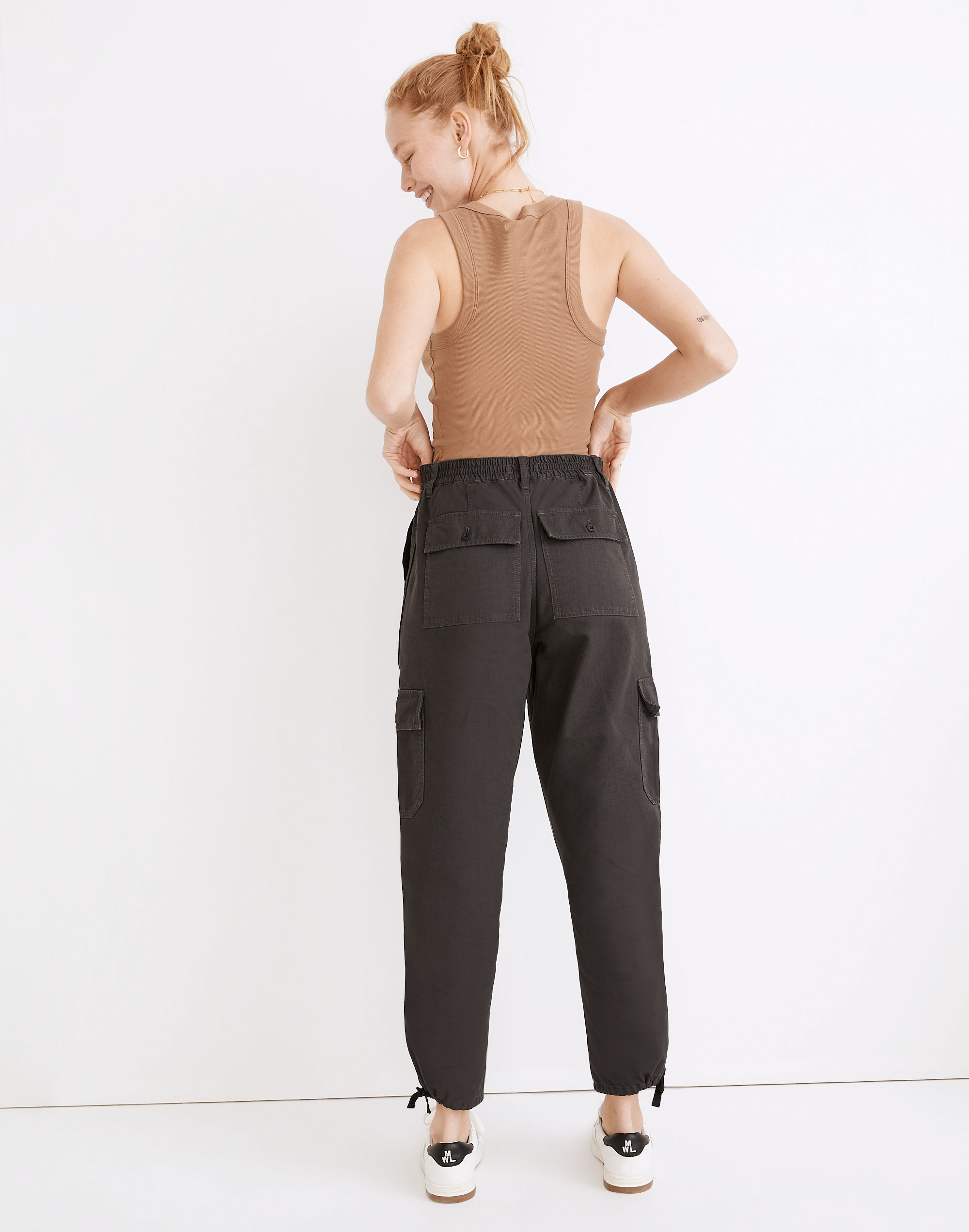 Garment-Dyed Cargo Jogger Pants