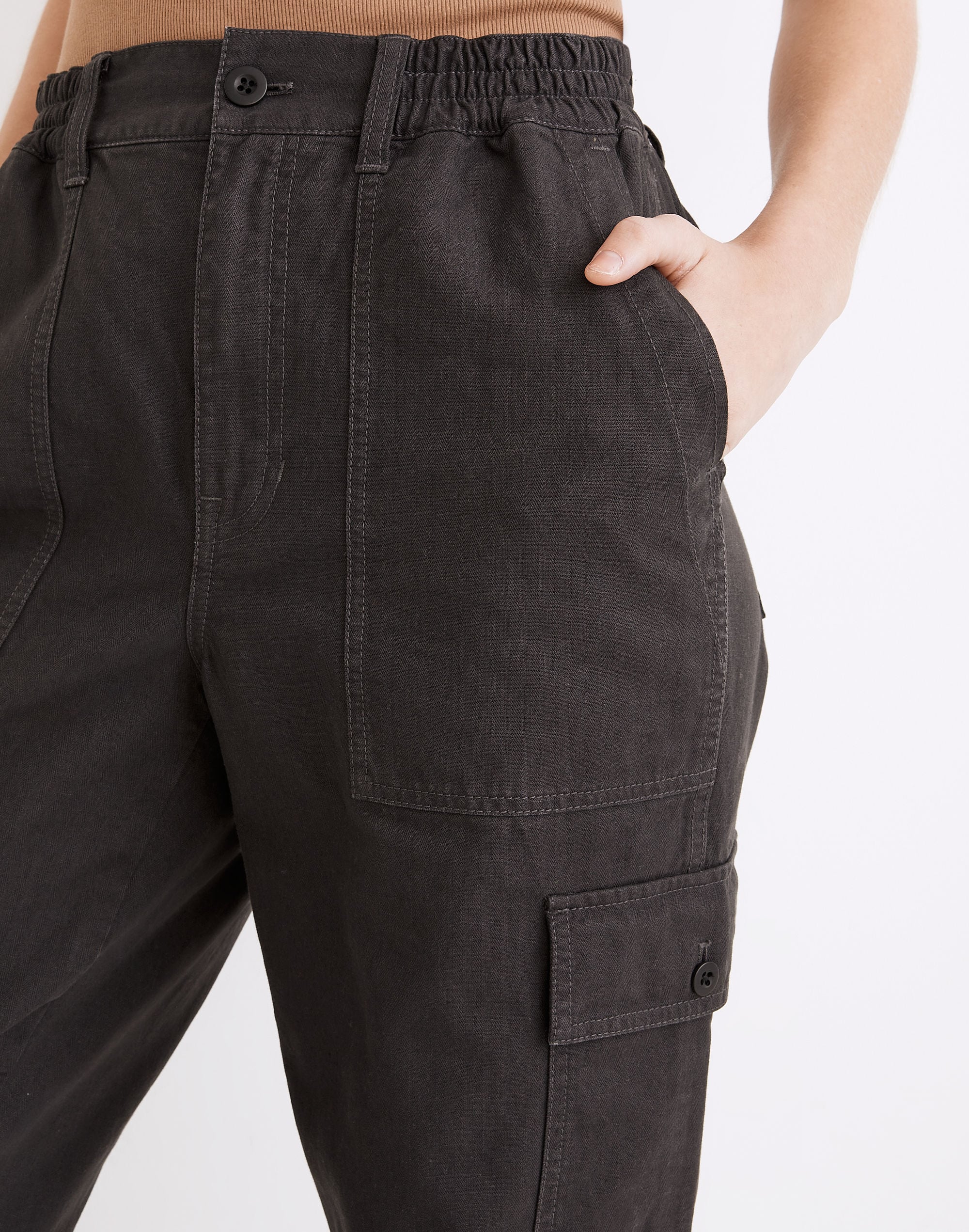 Garment-Dyed Cargo Jogger Pants