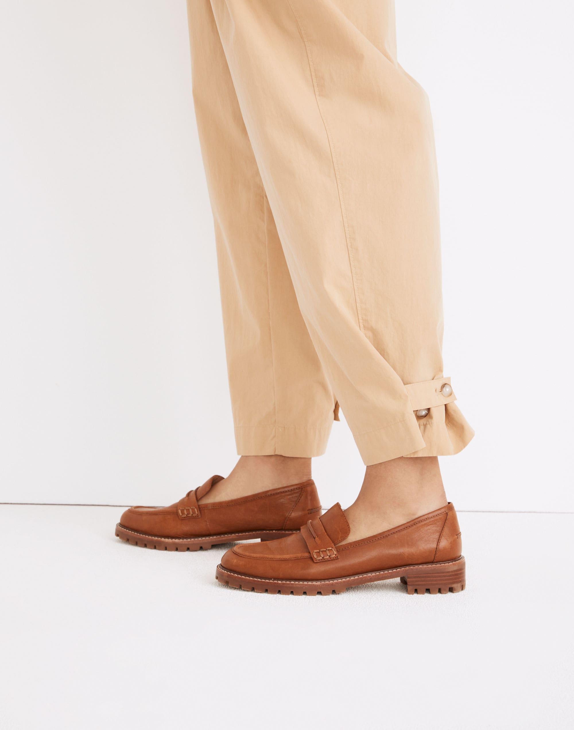 Pleated Pull-On Balloon Pants