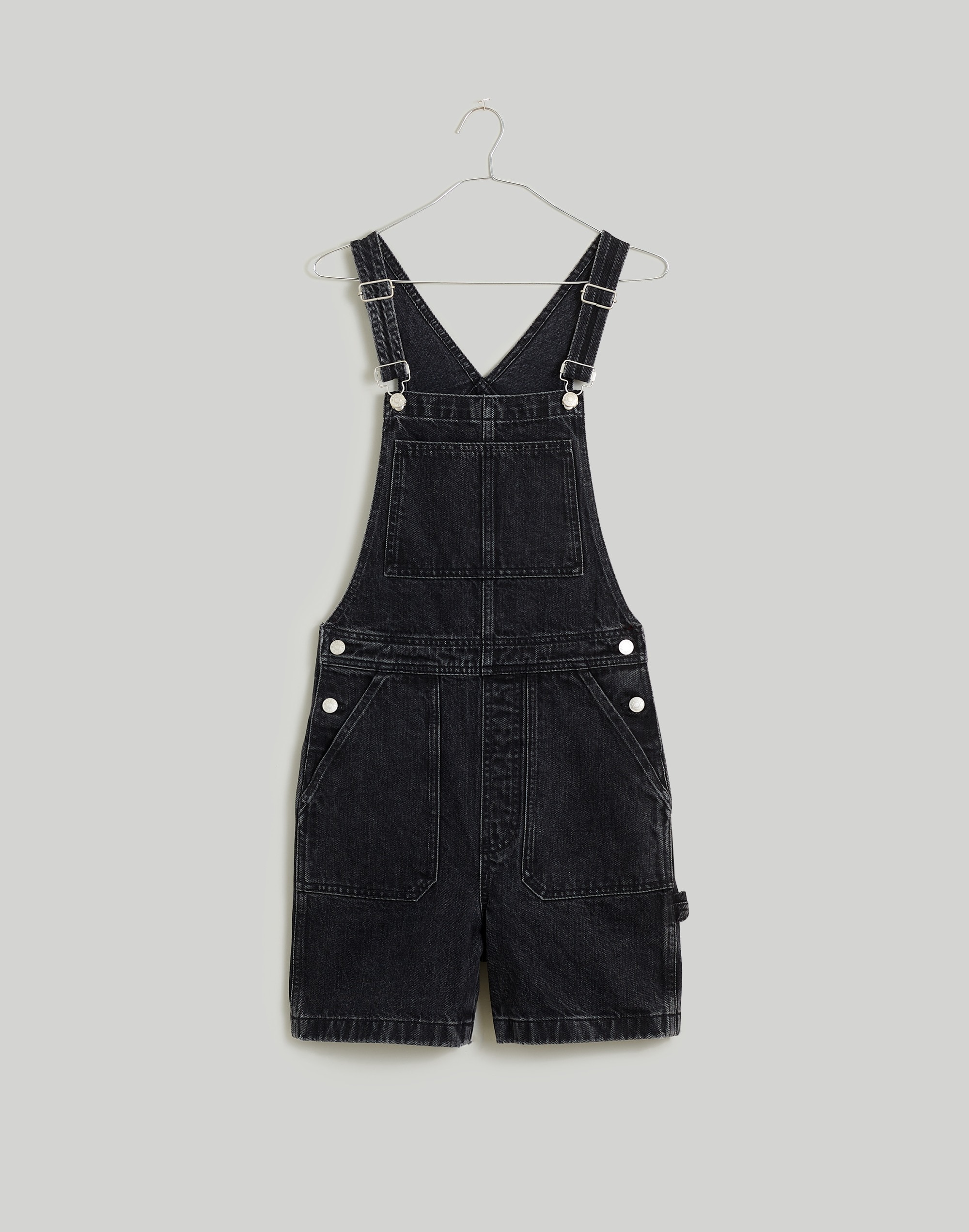 Adirondack Short Overalls in Lunar Wash