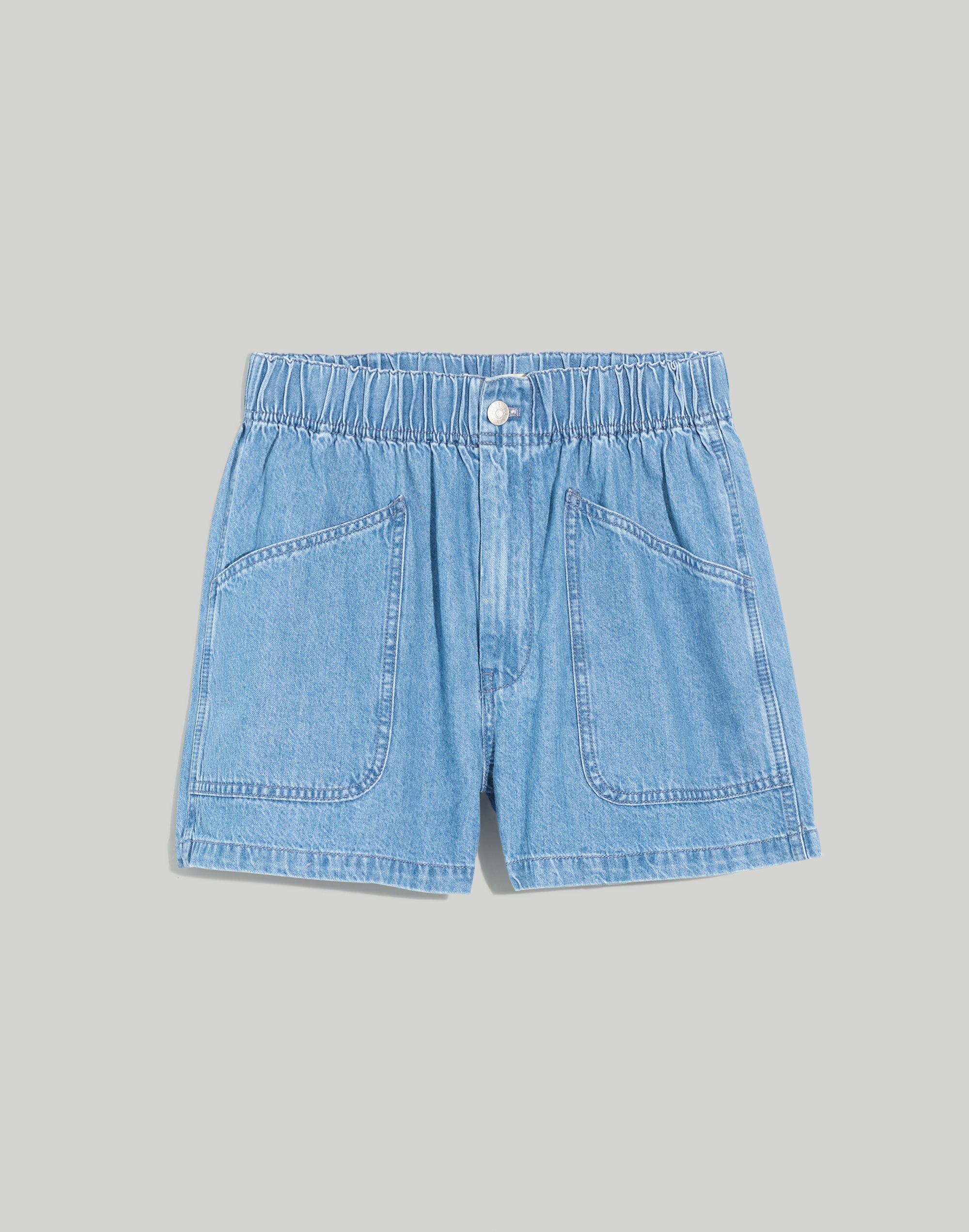 Denim Pull-On Utility Shorts in Grandfield Wash