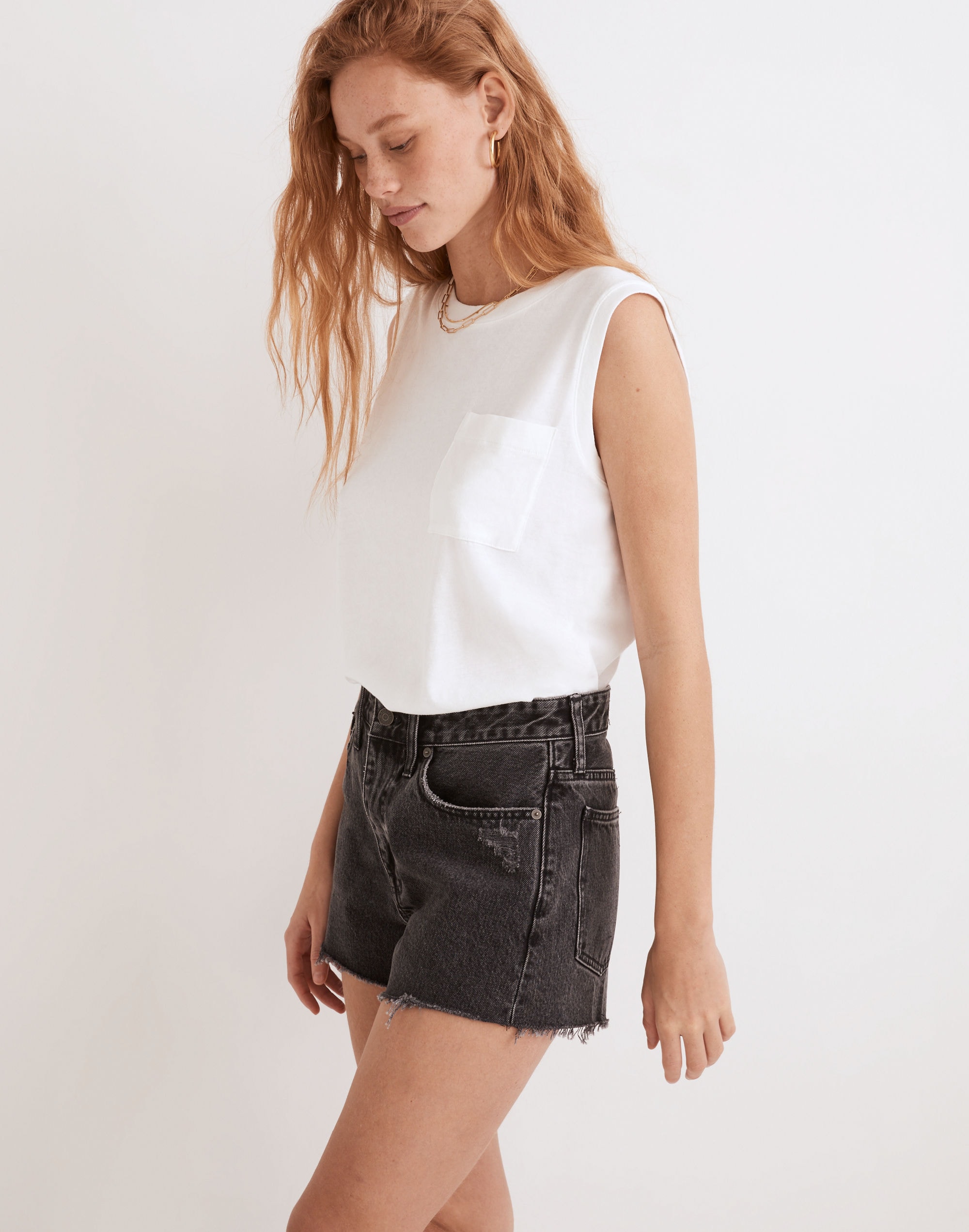 Relaxed Denim Shorts in Haywood Wash