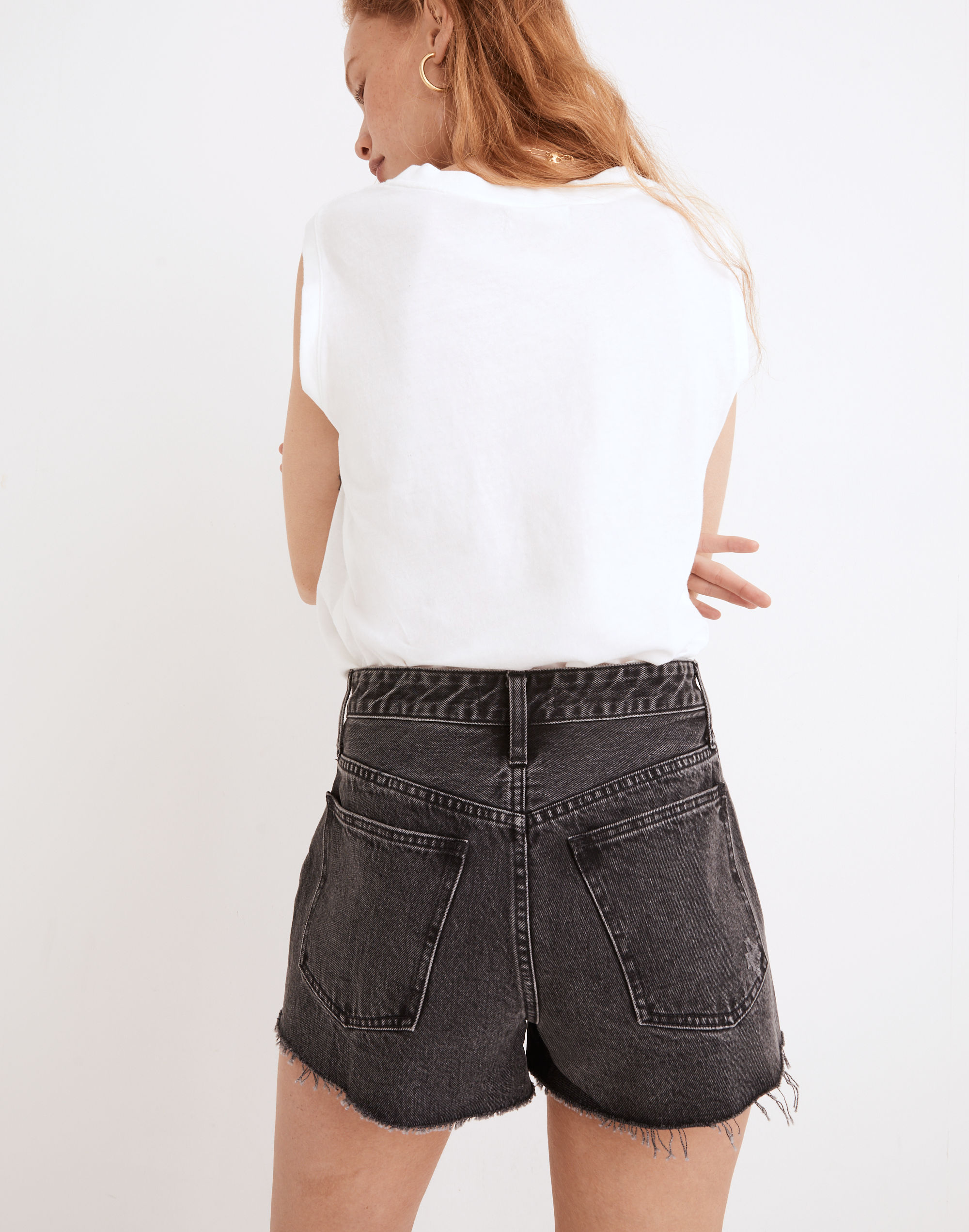 Relaxed Denim Shorts in Haywood Wash