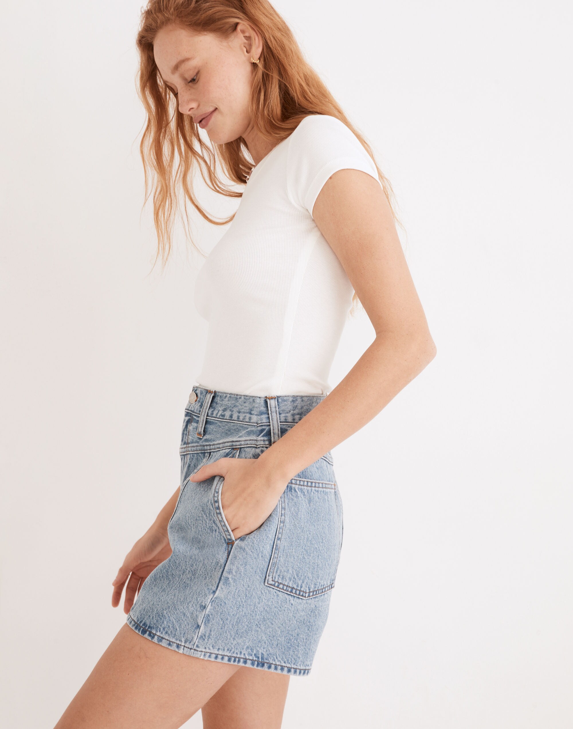 Denim Yoke Shorts in Verner Wash
