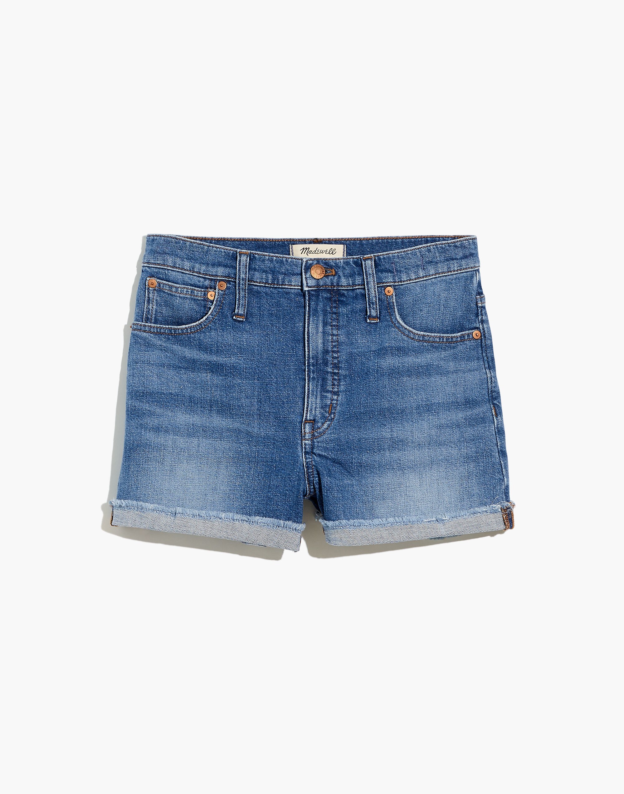 High-Rise Denim Shorts in Lavista Wash