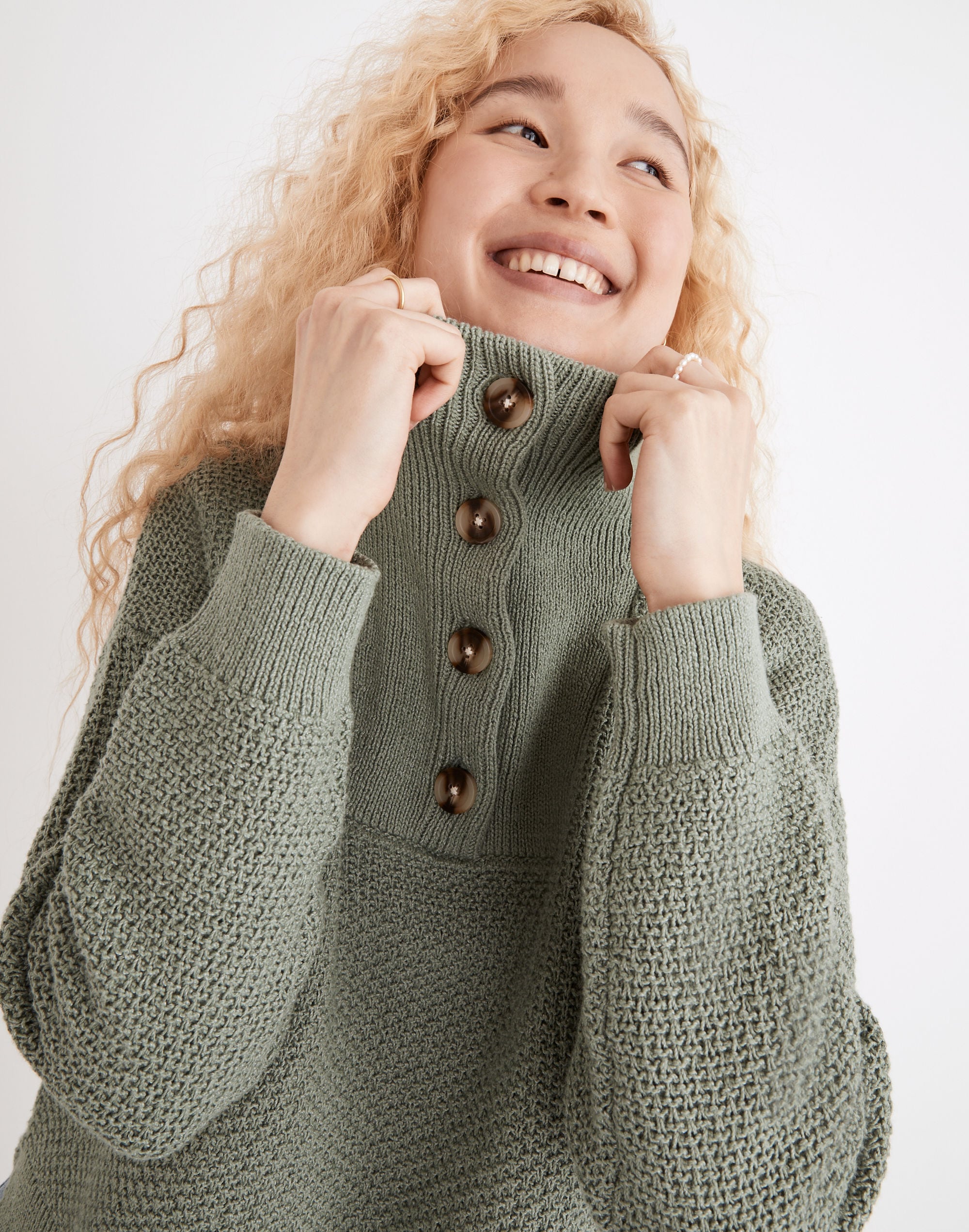 Canby Button Mockneck Sweater
