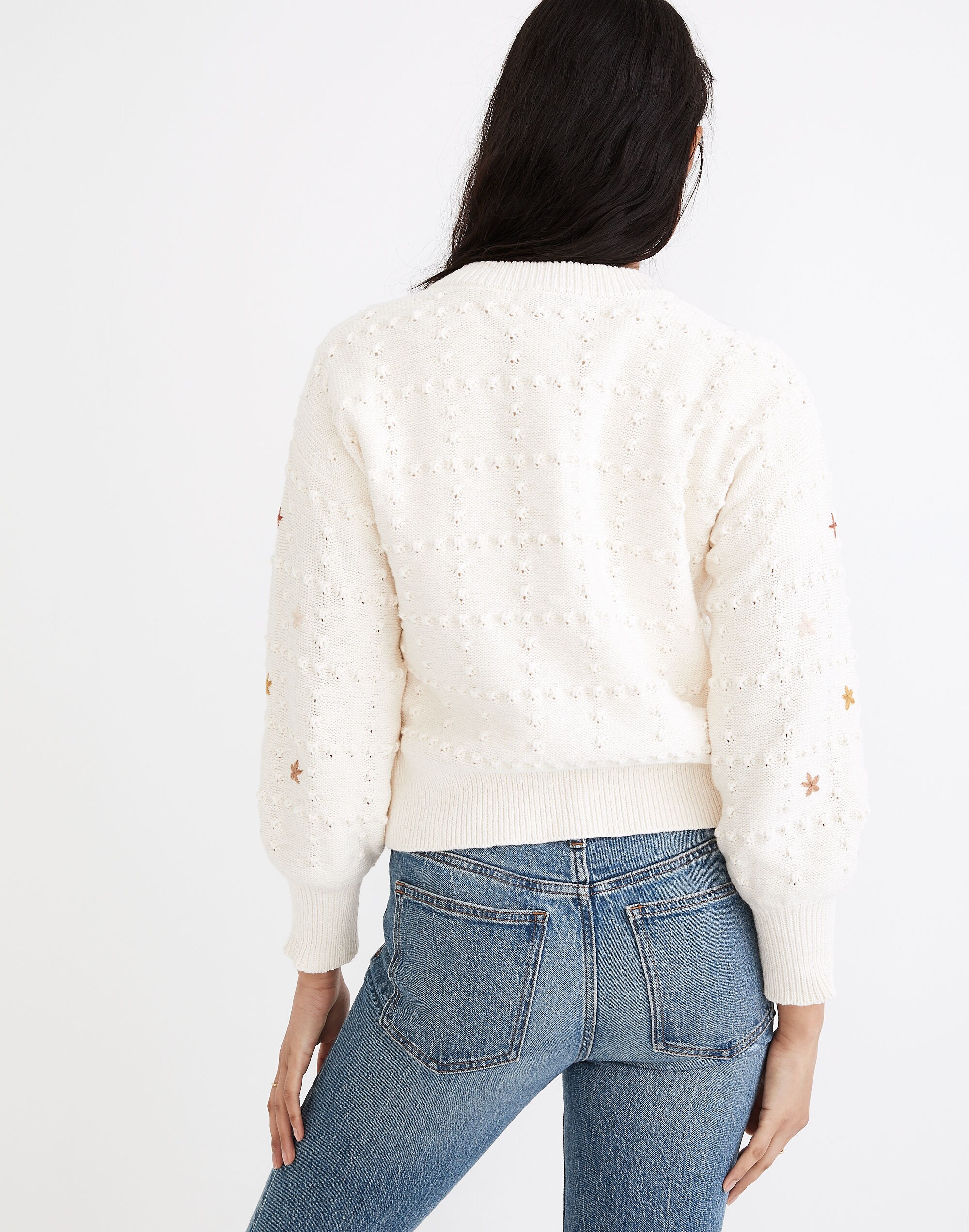 Embroidered Sandlin Cardigan Sweater