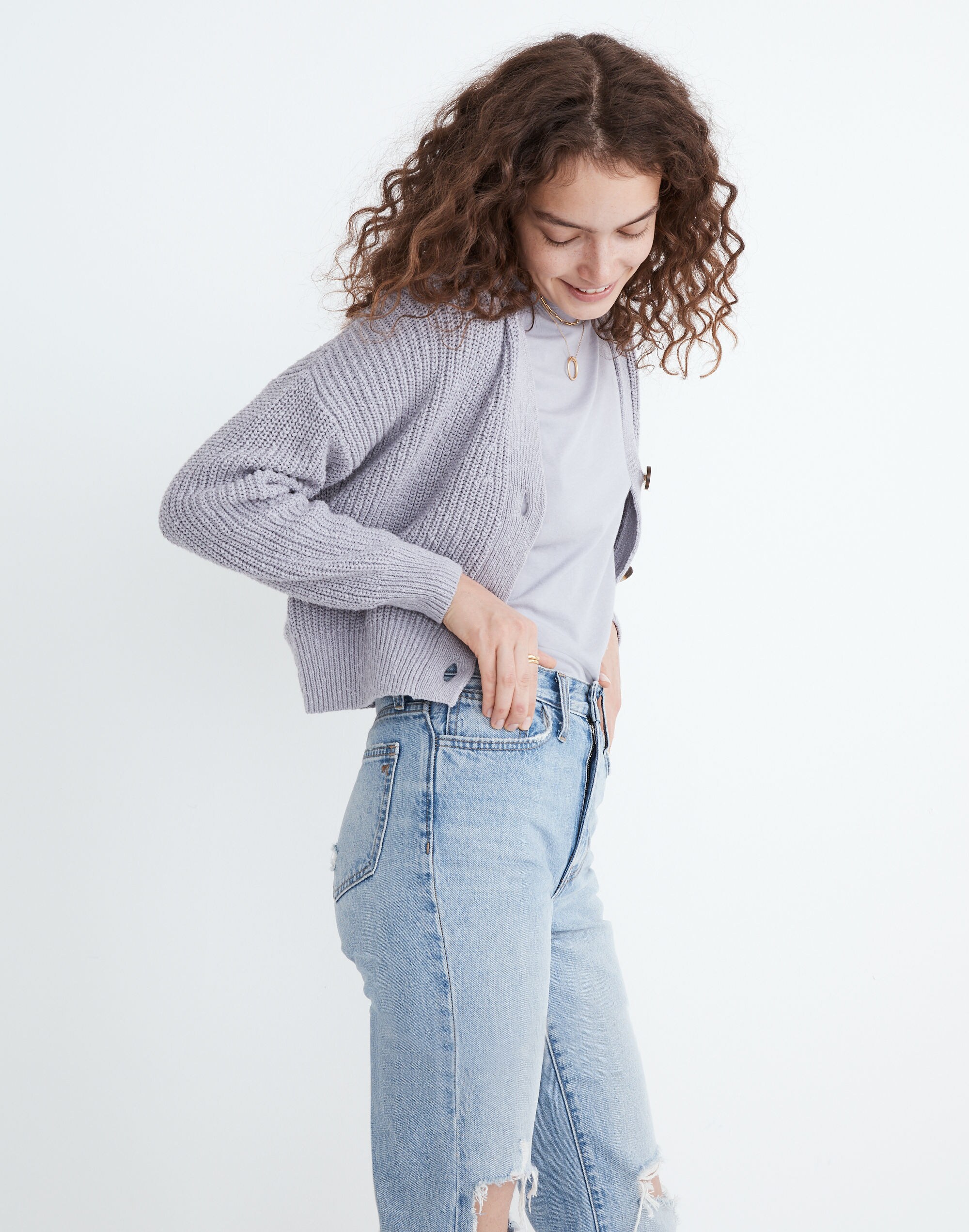 Greywood Crop Cardigan Sweater