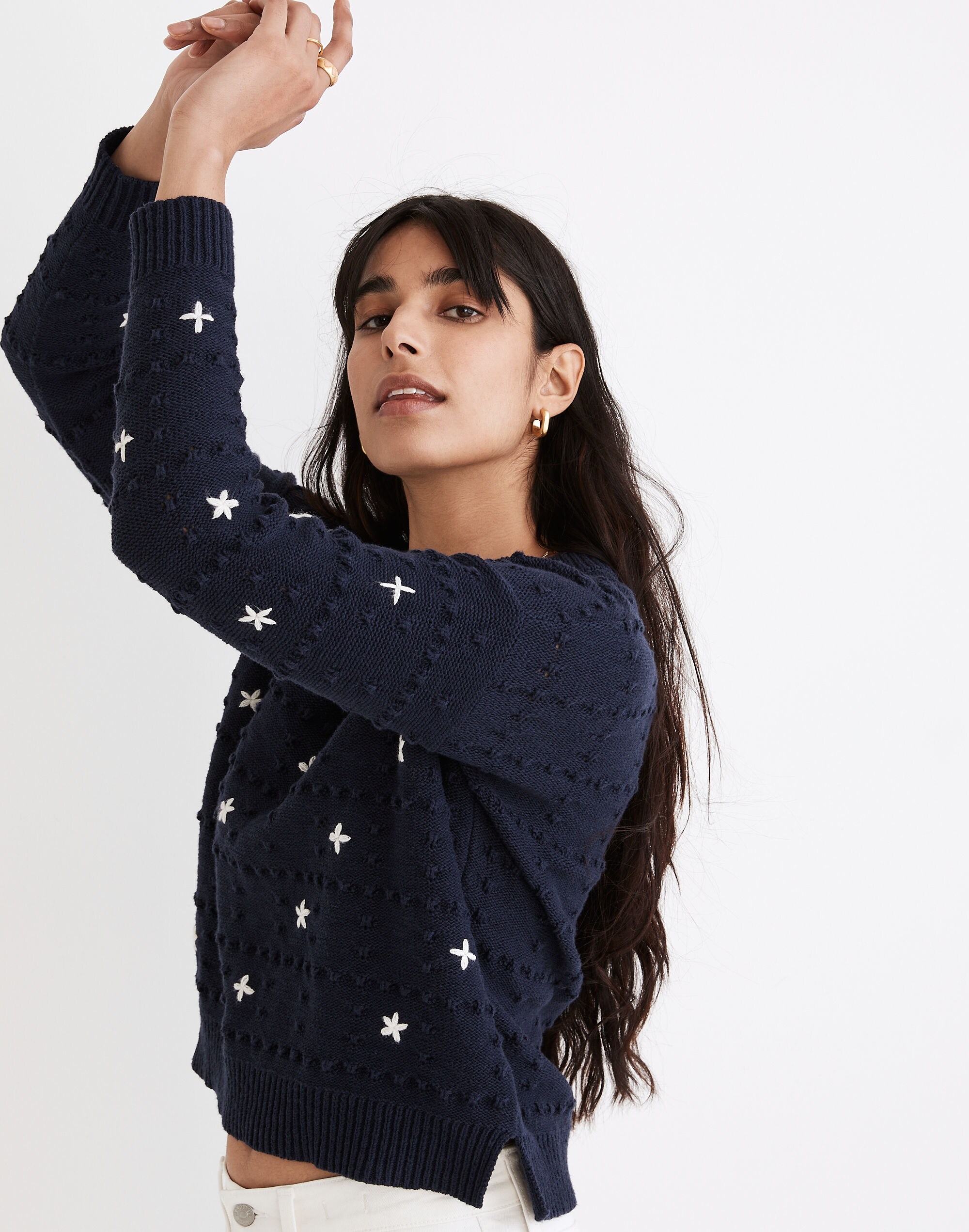 Embroidered Sandlin Pullover Sweater