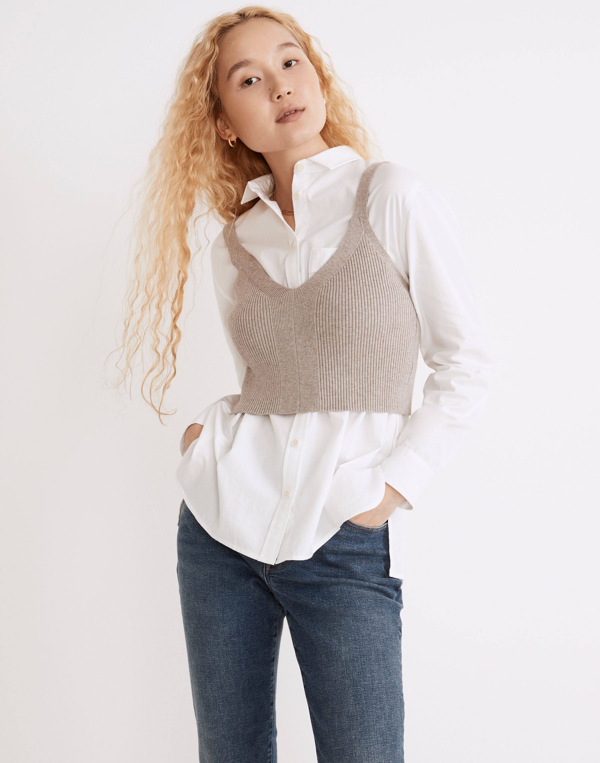 Brodale Crop Sweater Tank