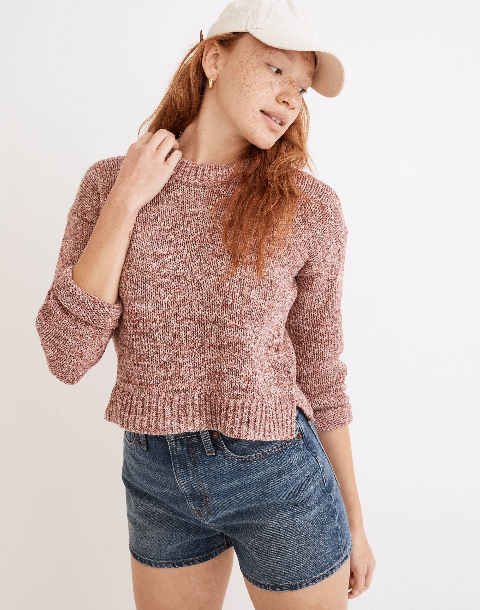 millcrest cropped pullover sweater